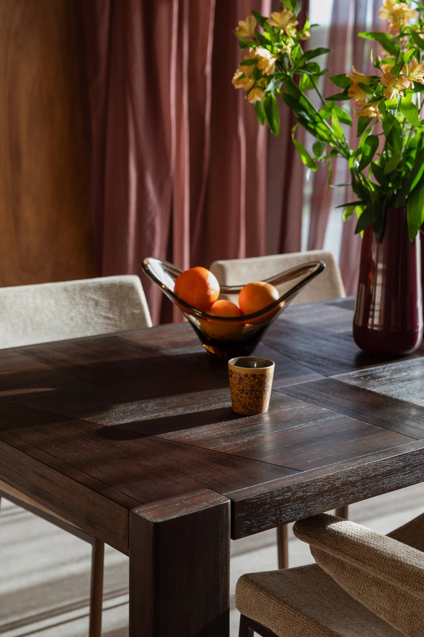 Dutchbone Bruneau Brown Wood Dining Table