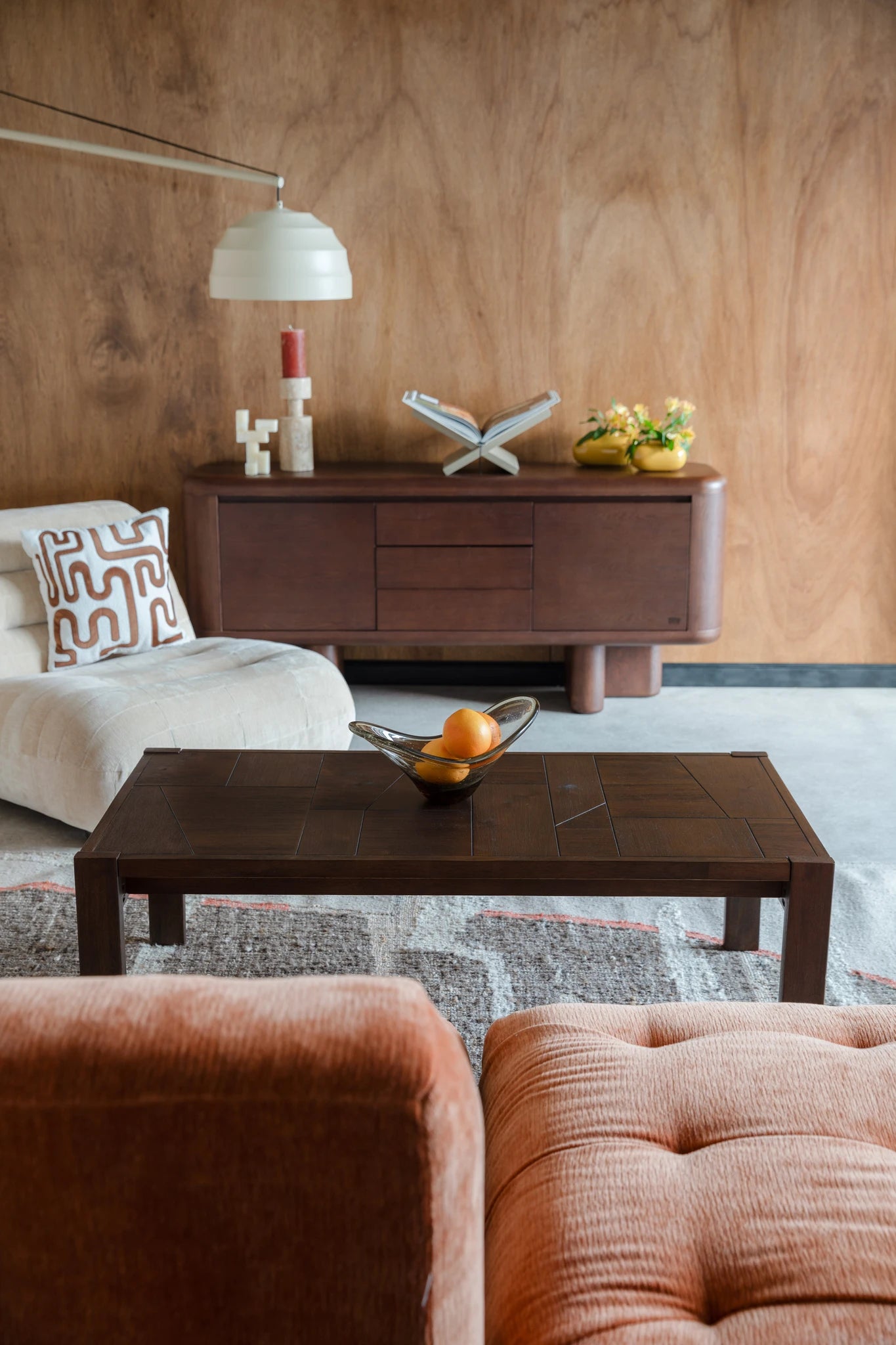 Dutchbone Bruneau Brown Rubber Wood Coffee Table