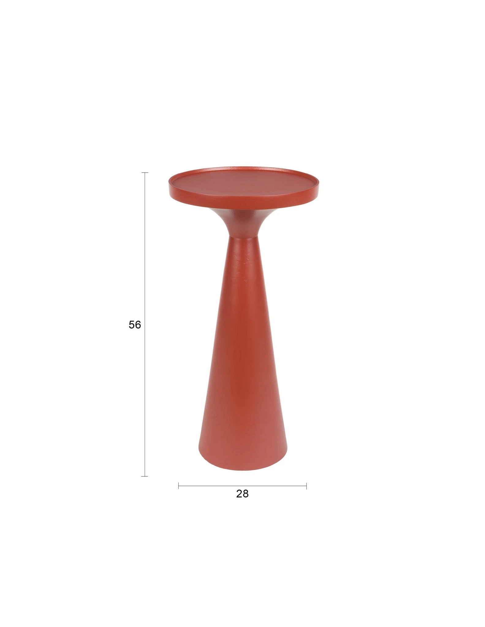 Zuiver Floss Marsala Red Aluminium Side Table