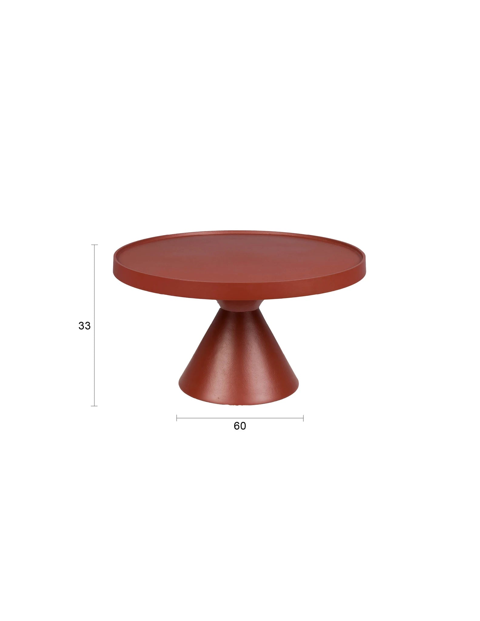 Zuiver Floss Marsala Red Aluminium Coffee Table
