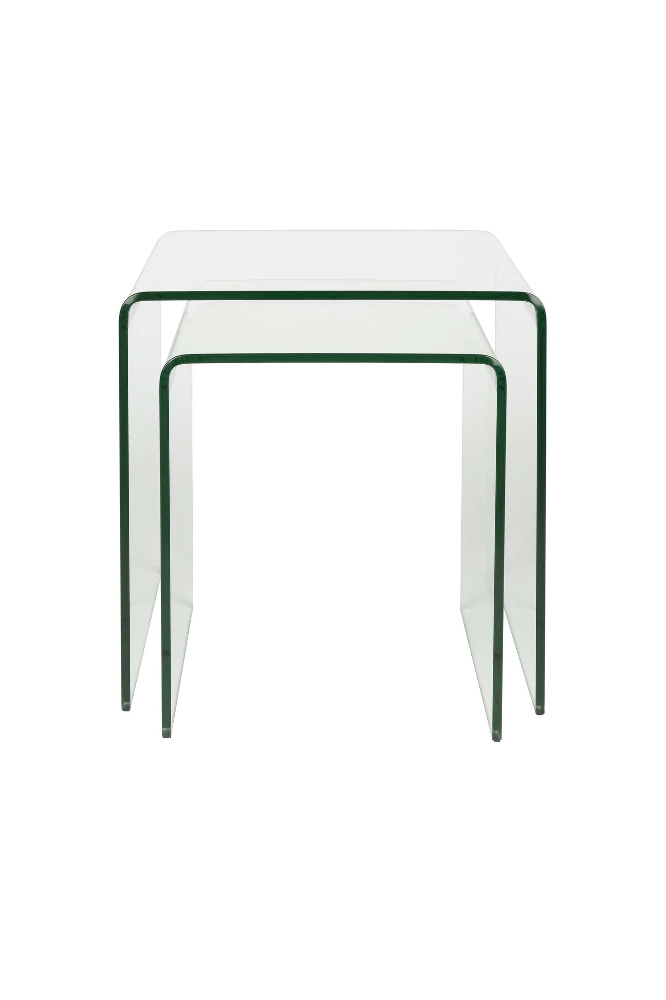 Dutchbone Set of 2 Vetro Transparent Glass Side Tables