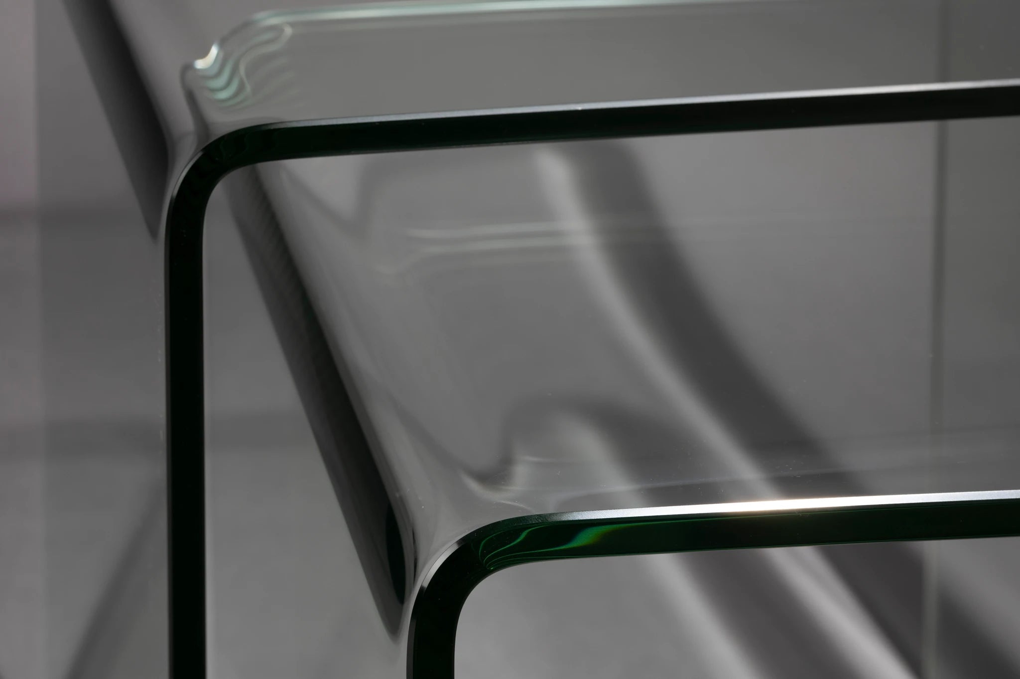 Dutchbone Set of 2 Vetro Transparent Glass Side Tables