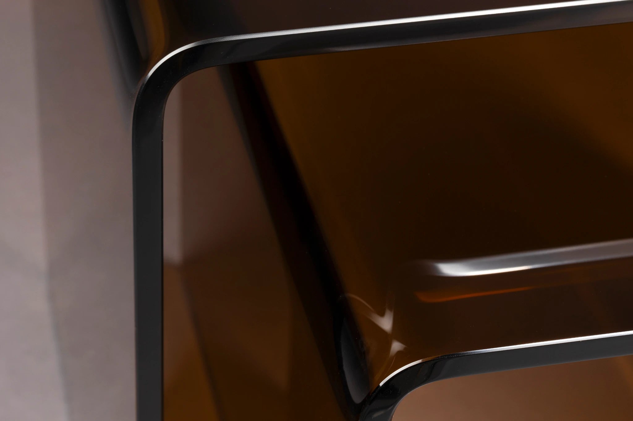 Dutchbone Set of 2 Vetro Brown Glass Side Tables