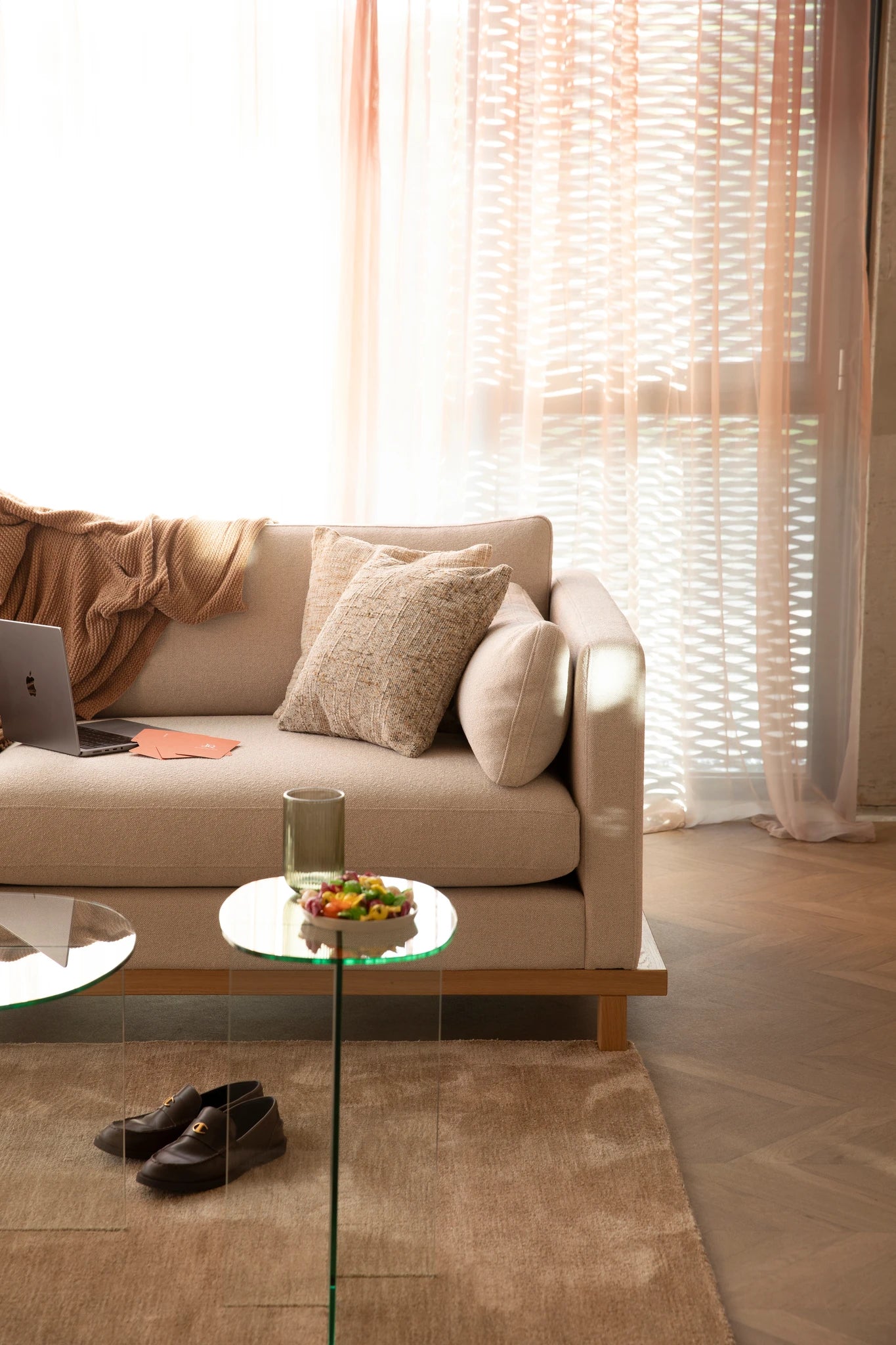 Zuiver Linea Transparent Glass Side Table