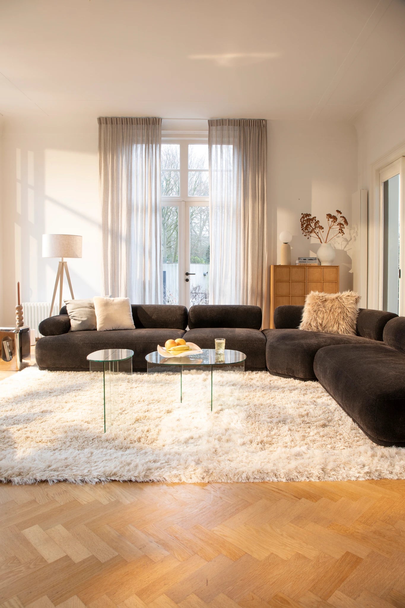 Zuiver Linea Transparent Glass Side Table