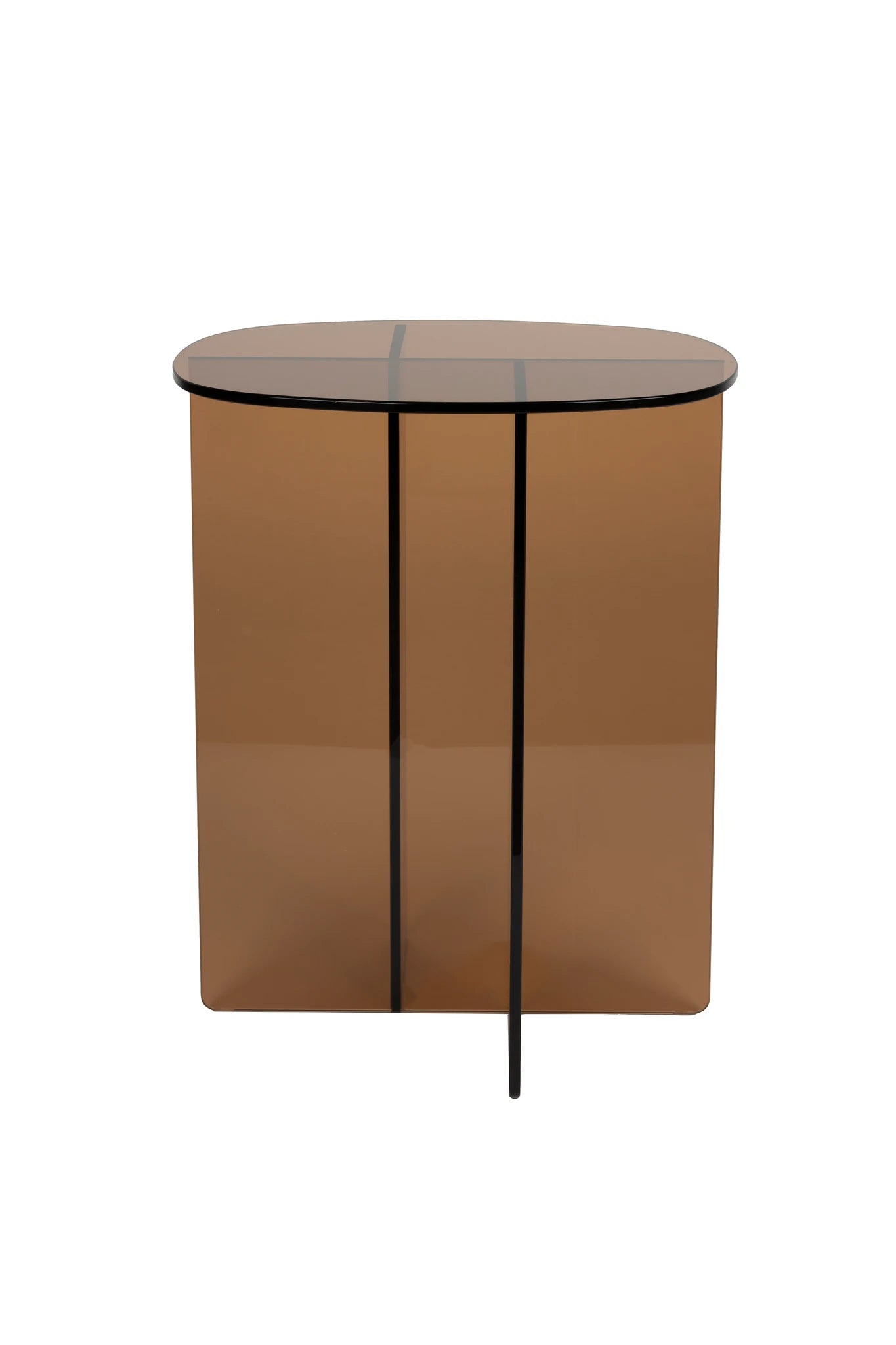 Zuiver Linea Brown Glass Side Table