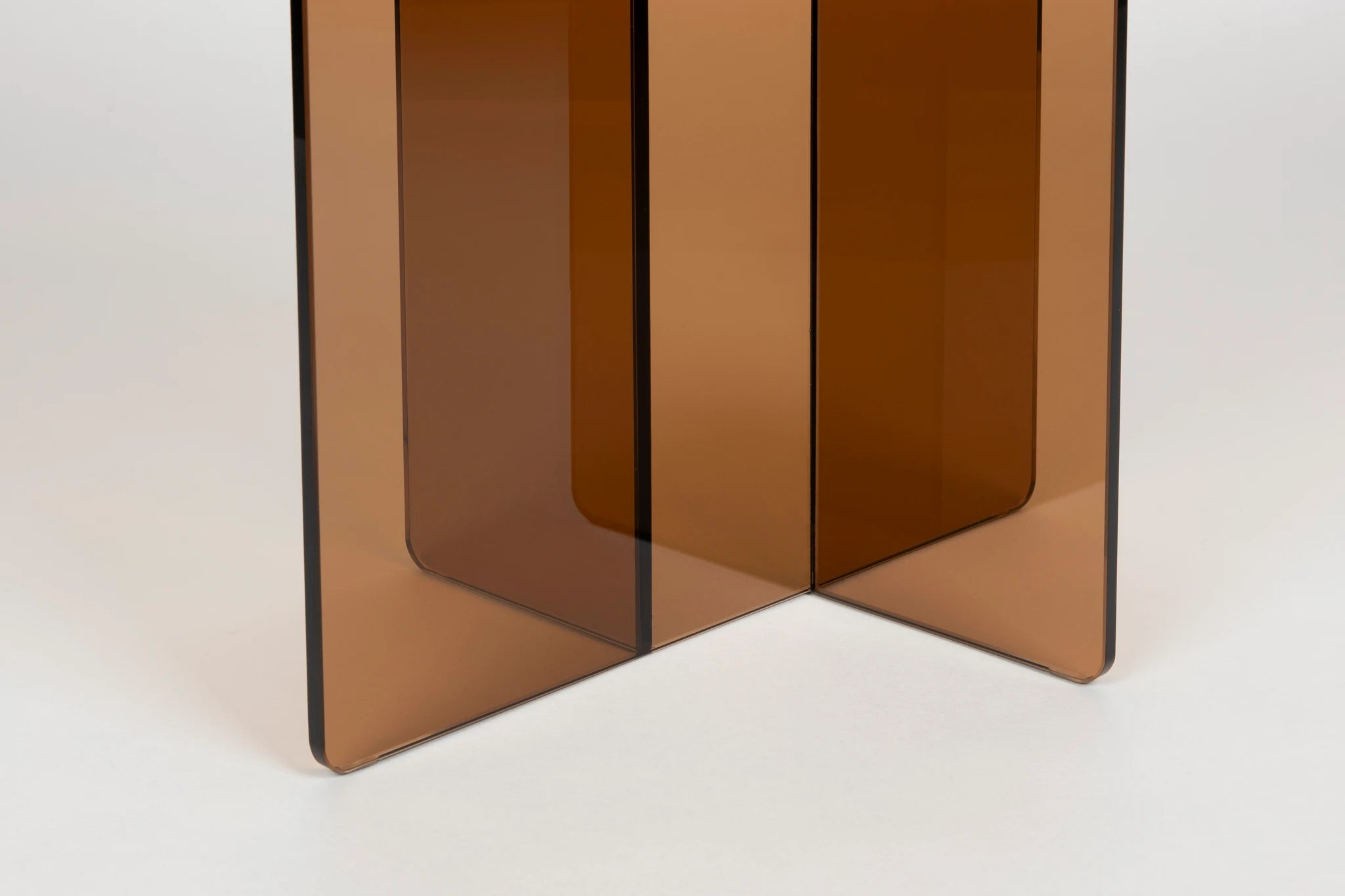 Zuiver Linea Brown Glass Side Table