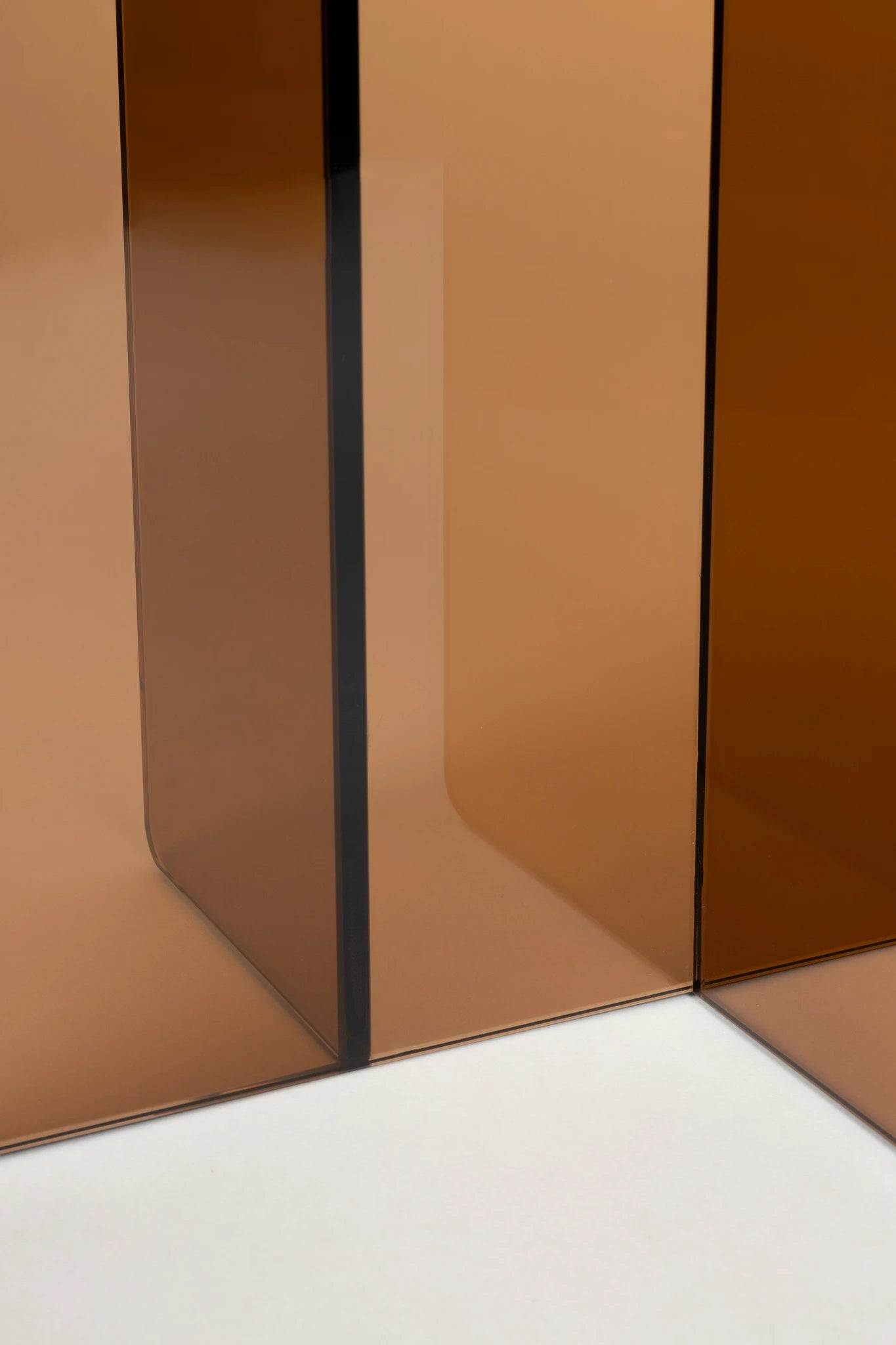 Zuiver Linea Brown Glass Side Table