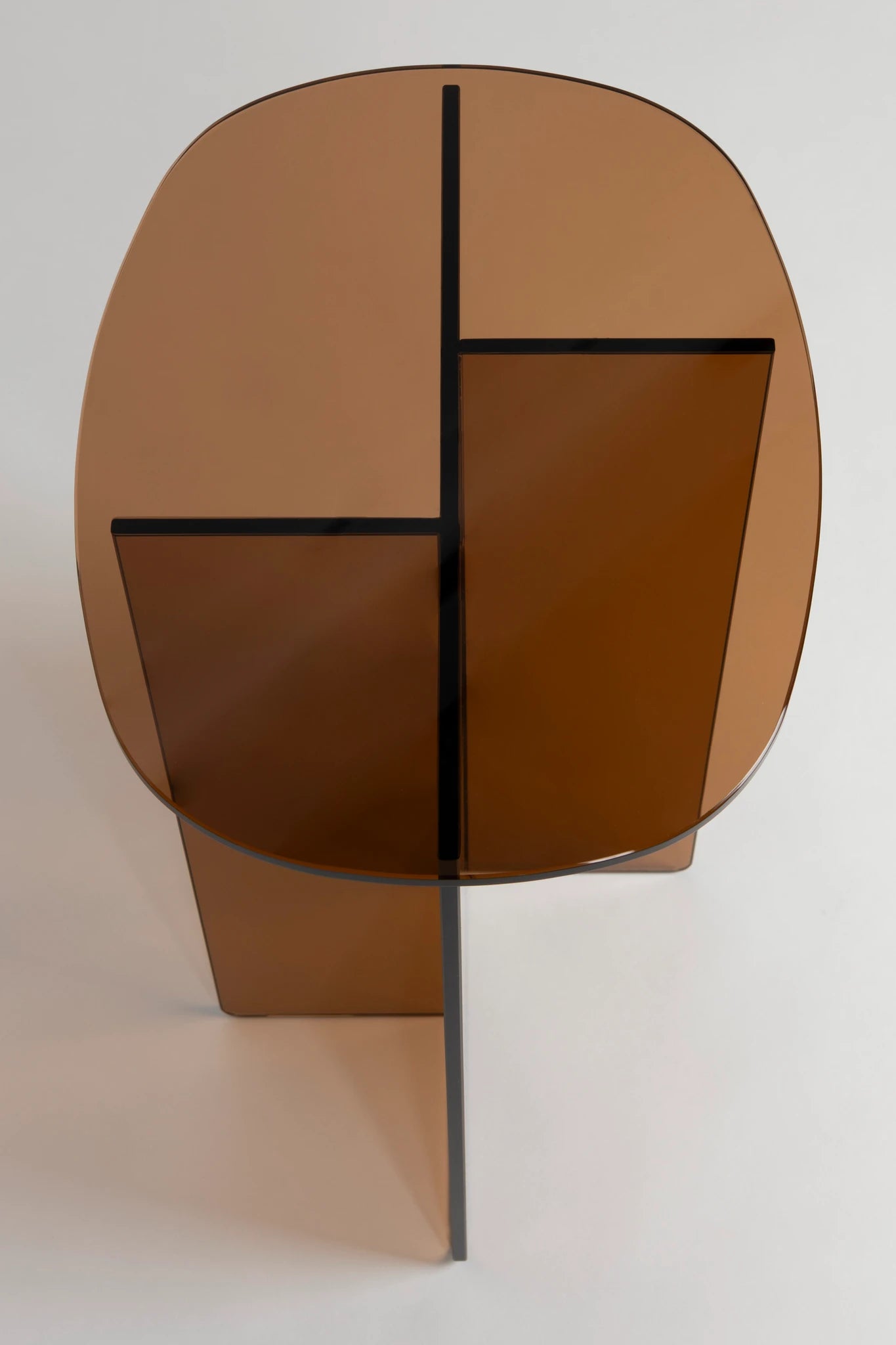Zuiver Linea Brown Glass Side Table