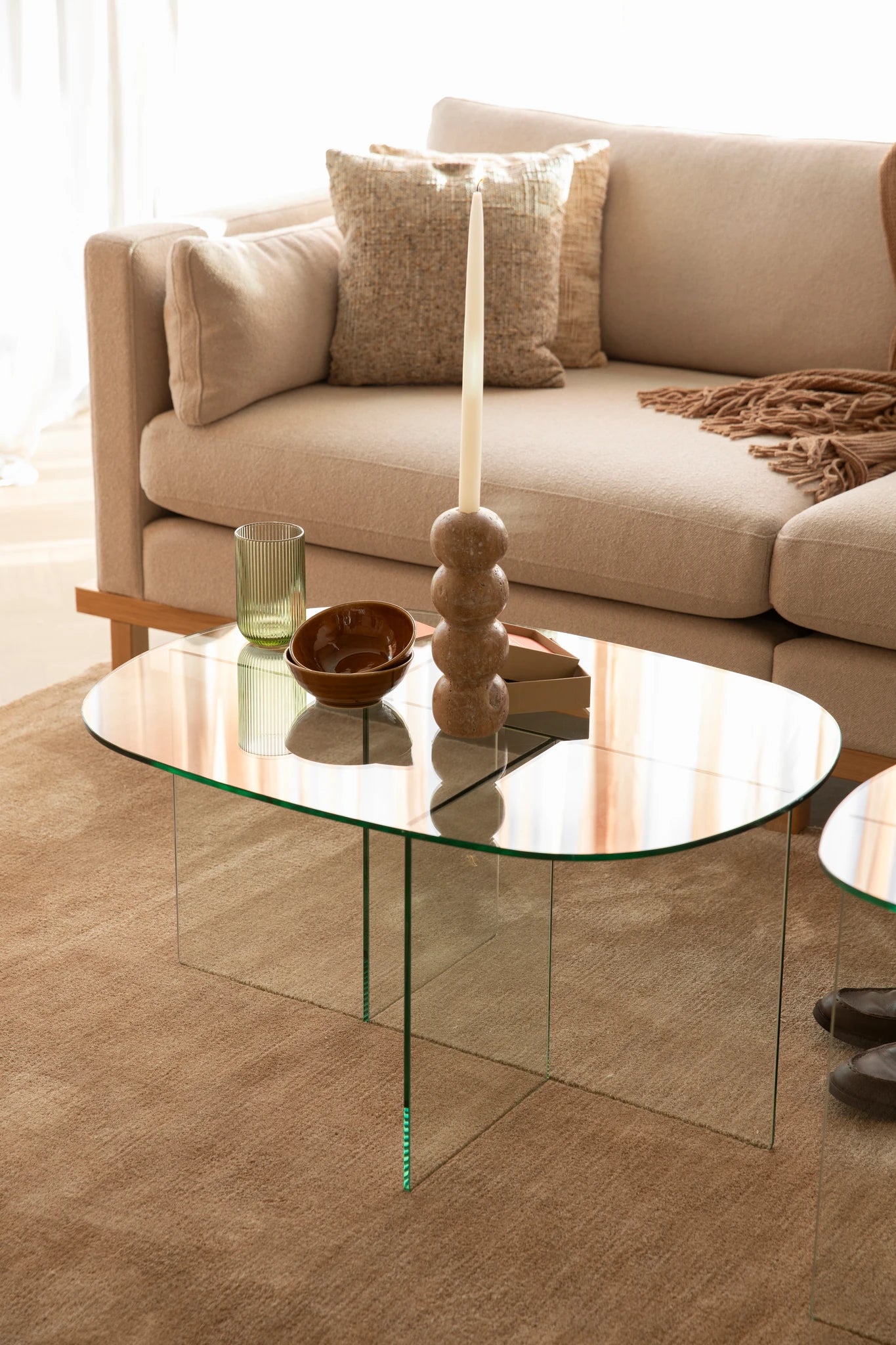 Zuiver Linea Transparent Glass Coffee Table