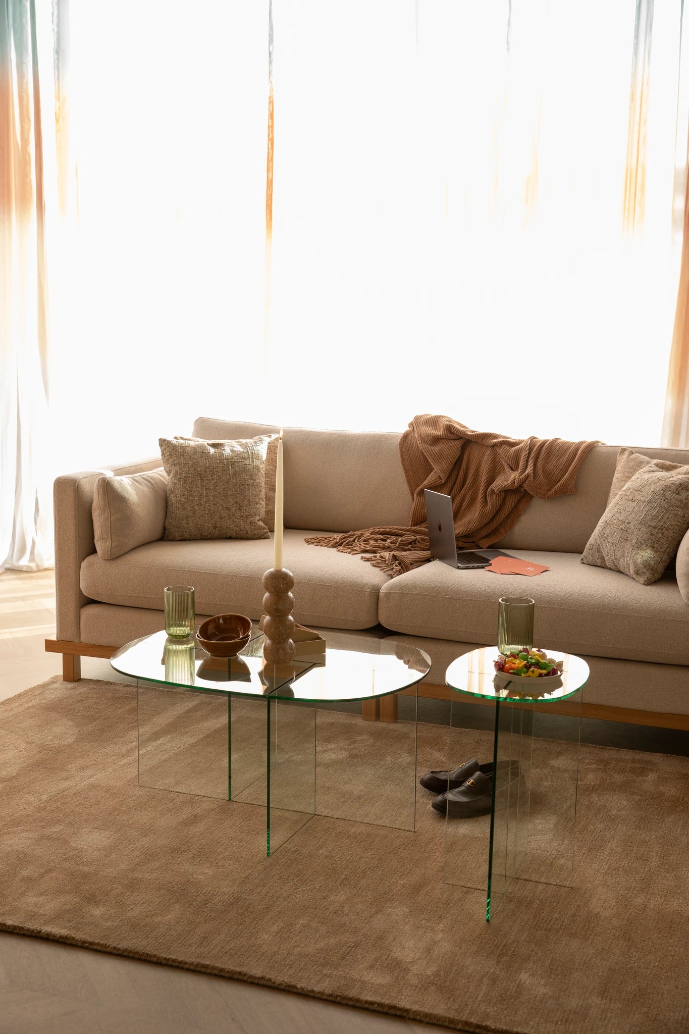 Zuiver Linea Transparent Glass Coffee Table