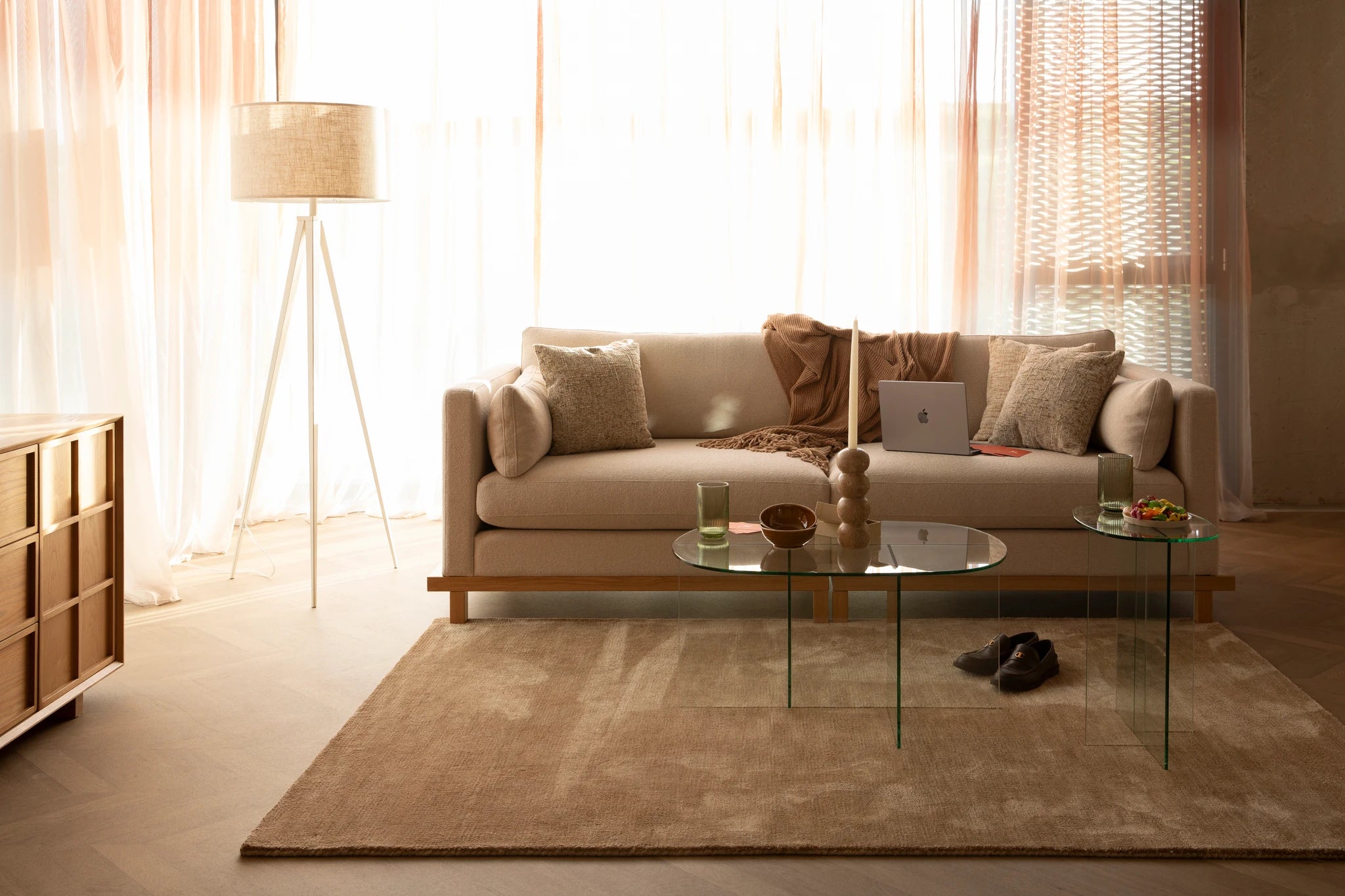 Zuiver Linea Transparent Glass Coffee Table