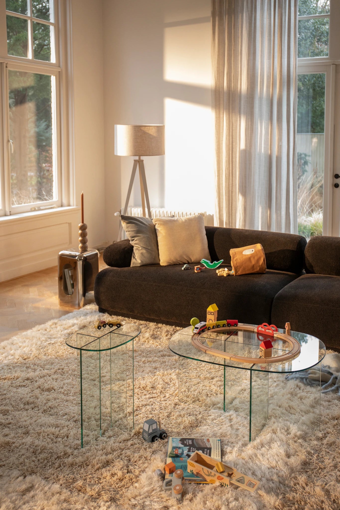 Zuiver Linea Transparent Glass Coffee Table