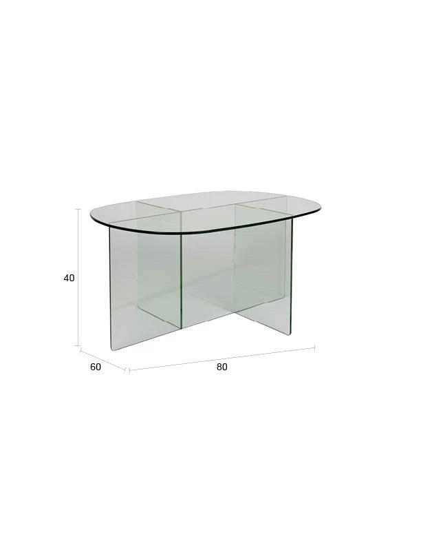 Zuiver Linea Transparent Glass Coffee Table
