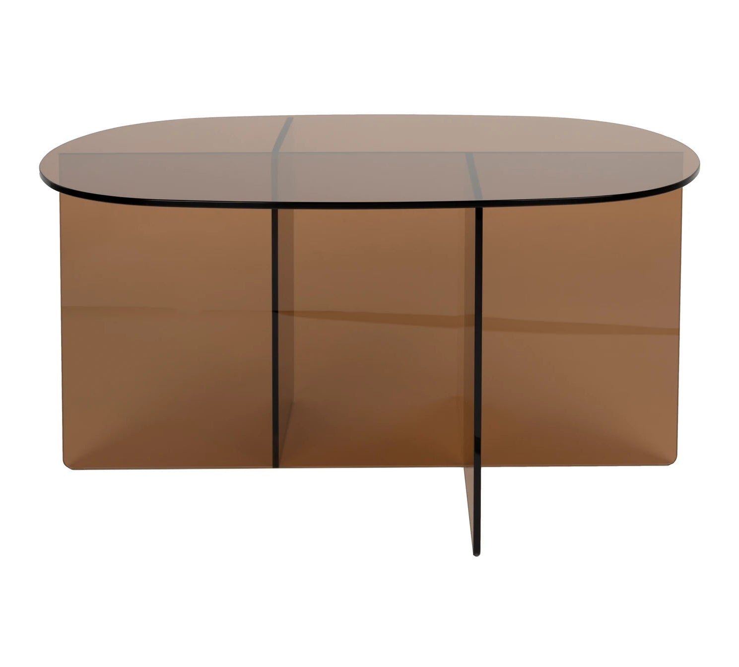 Zuiver Linea Brown Glass Coffee Table