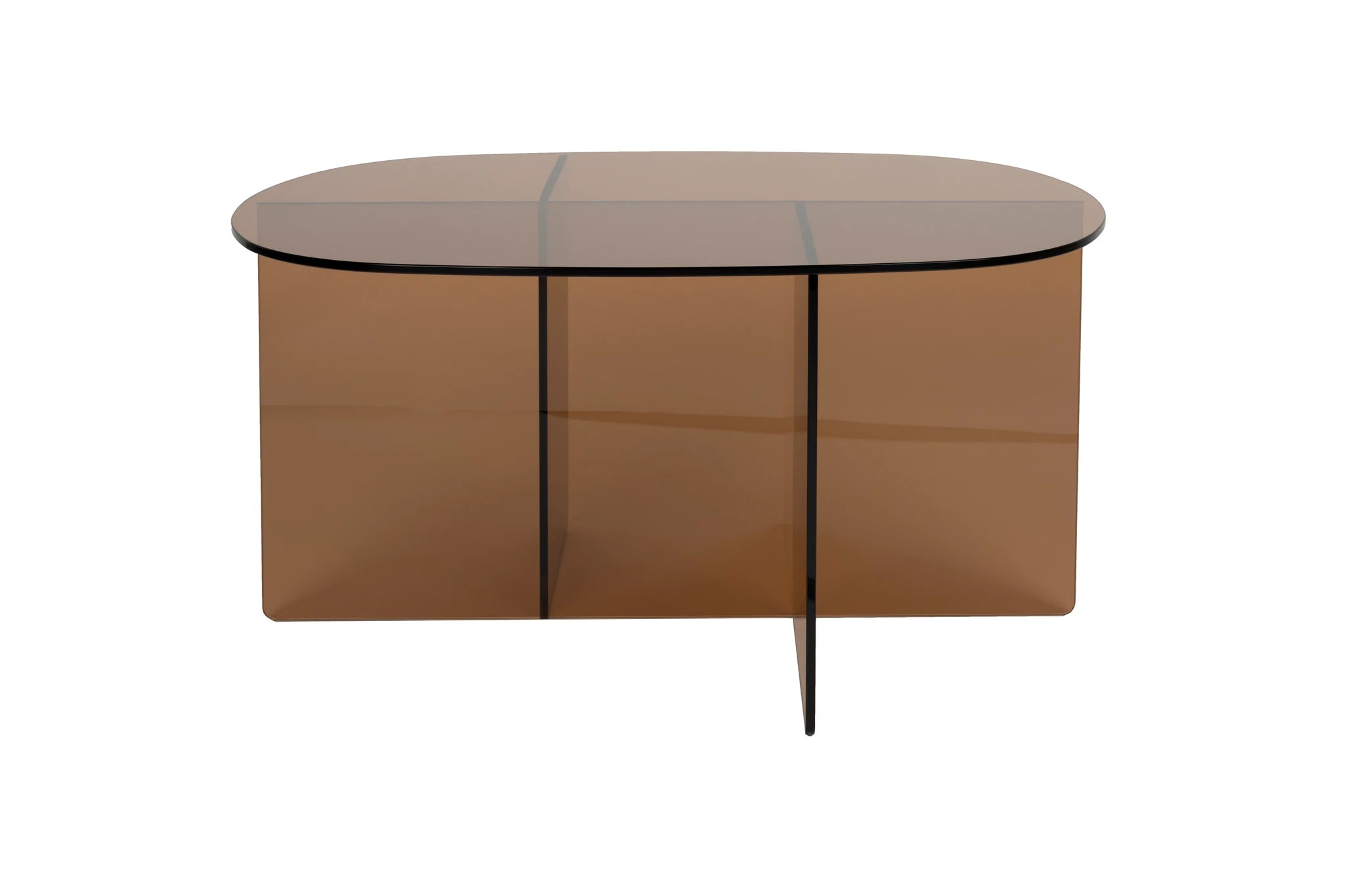 Zuiver Linea Brown Glass Coffee Table