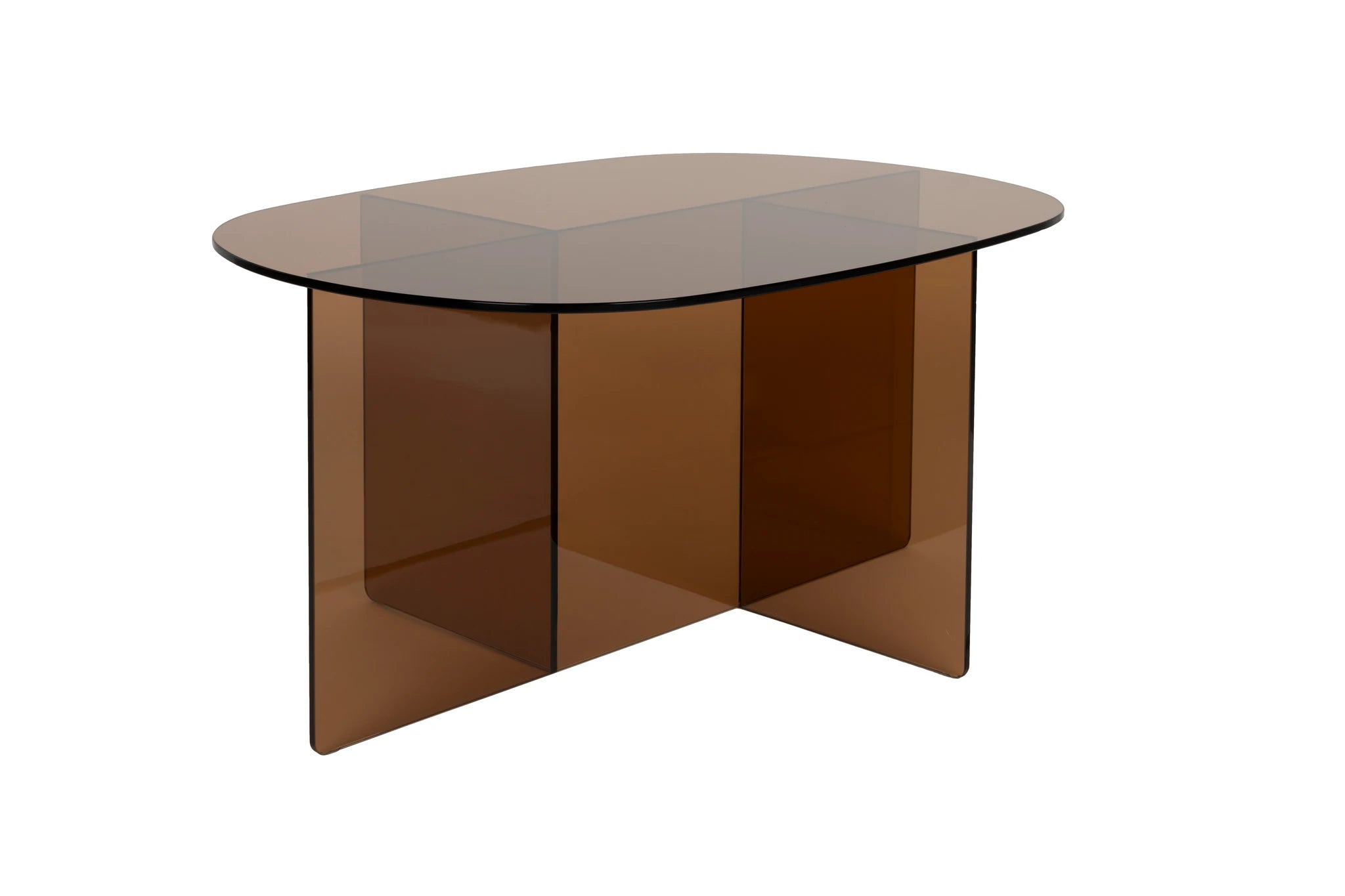 Zuiver Linea Brown Glass Coffee Table