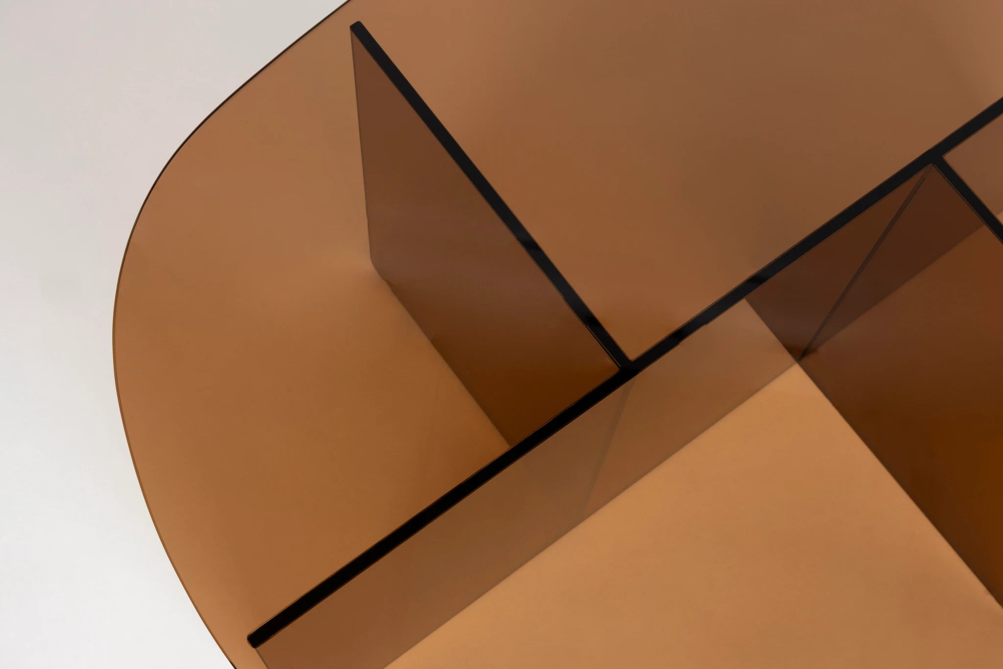 Zuiver Linea Brown Glass Coffee Table