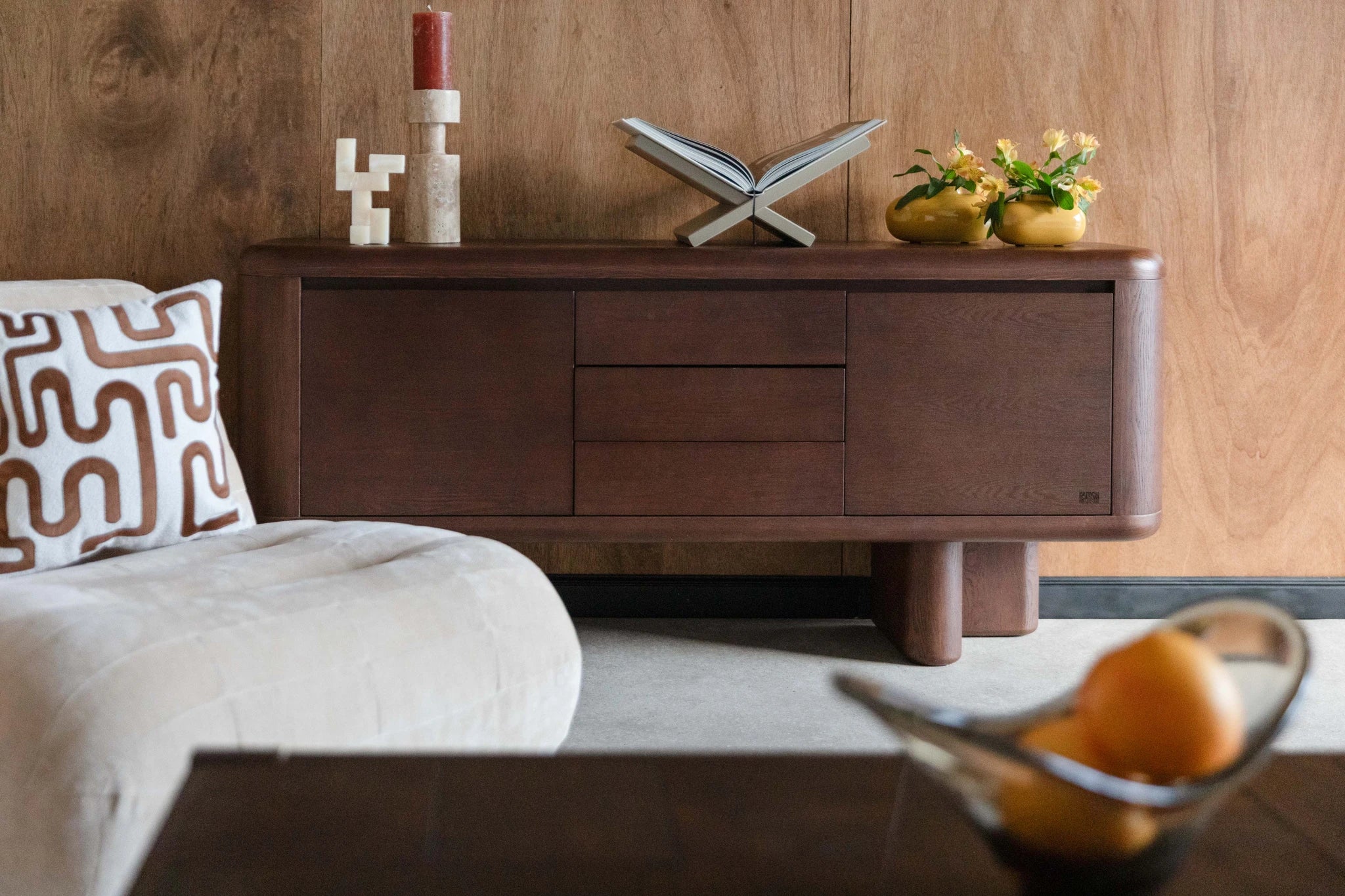 Dutchbone Herman Brown Pine Wood Sideboard