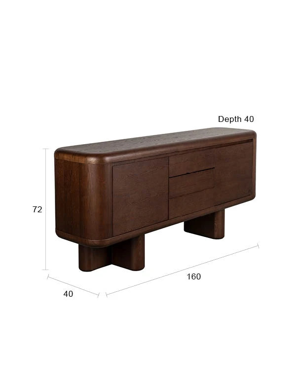 Dutchbone Herman Brown Pine Wood Sideboard
