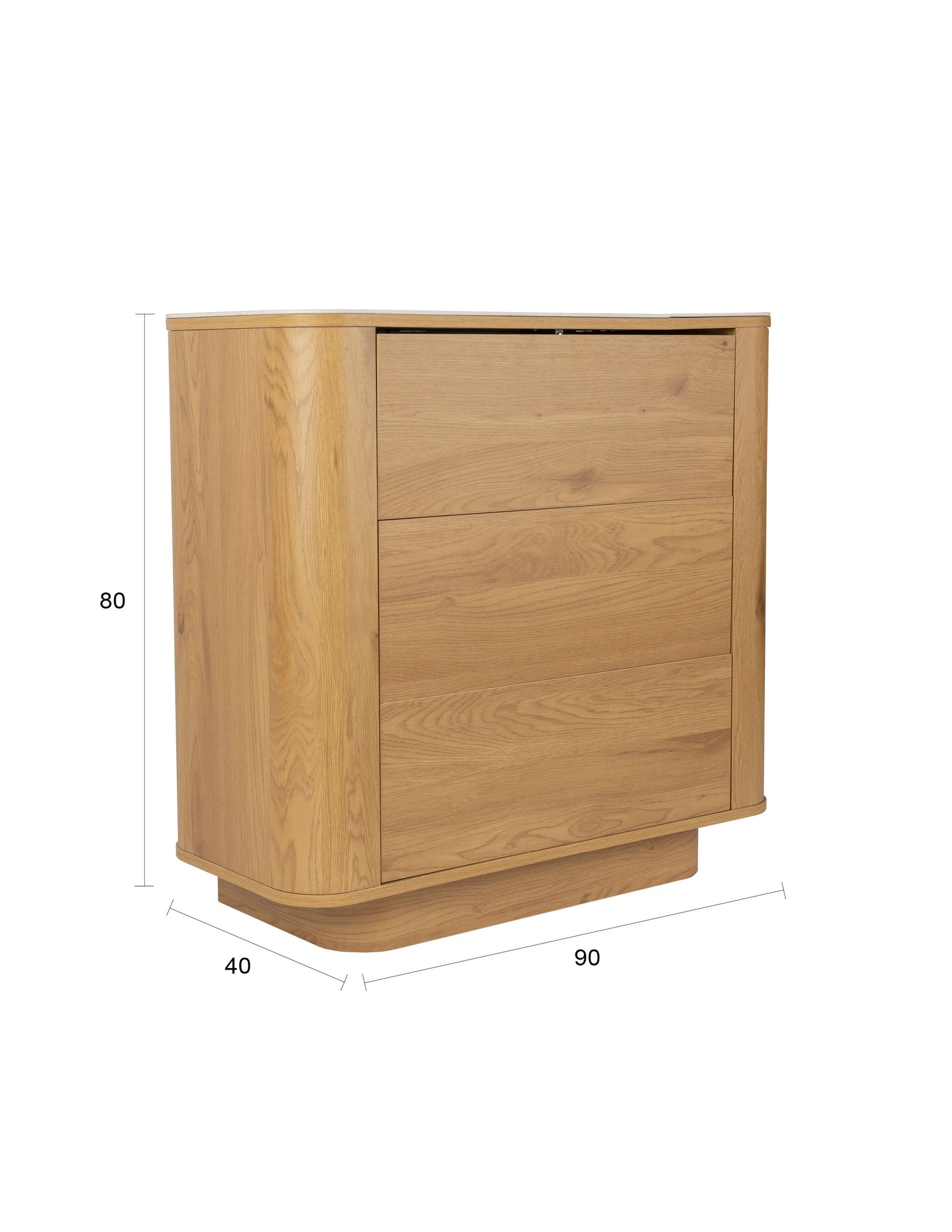 Almira Natural Oak Wood Chest of Drawers