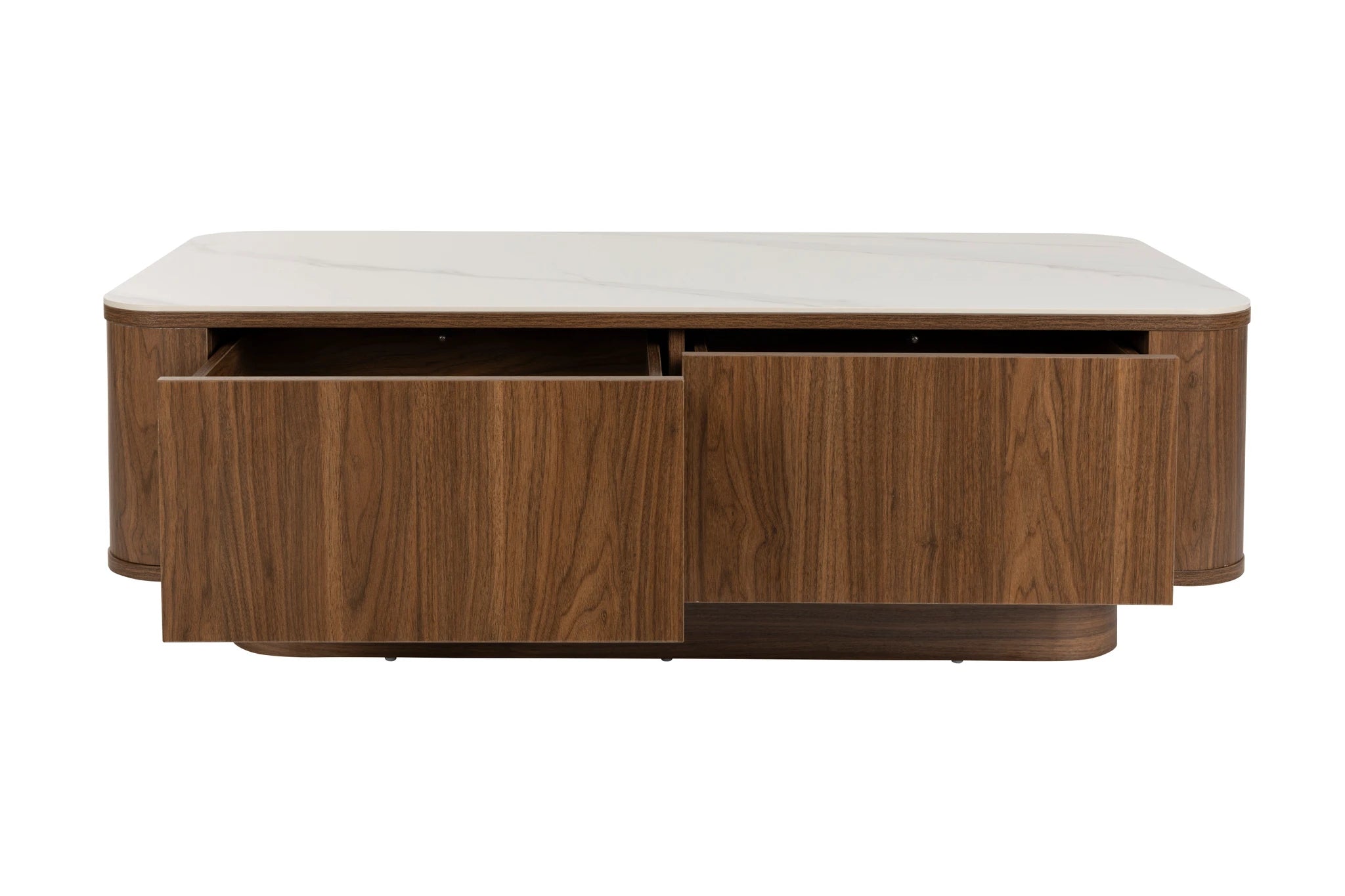 Almira Walnut Brown Wood Coffee Table