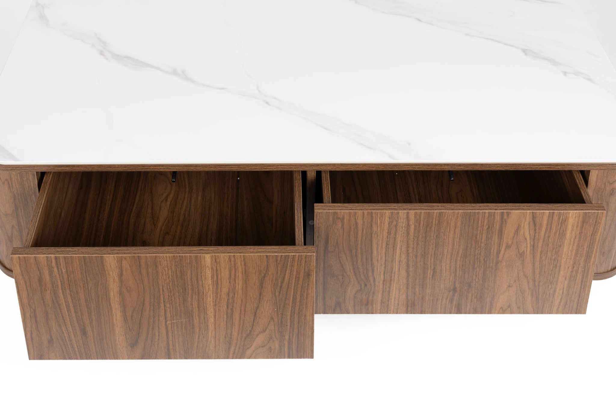 Almira Walnut Brown Wood Coffee Table