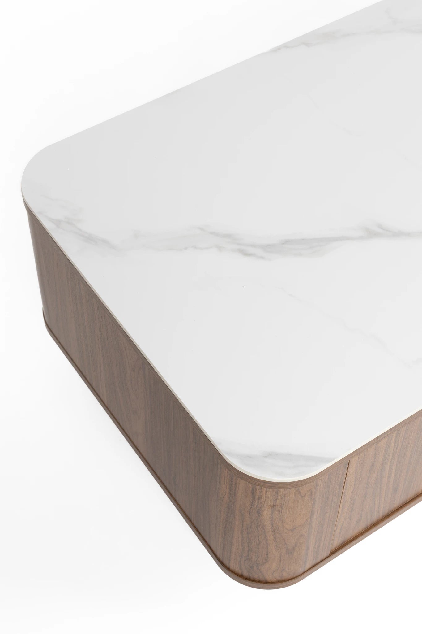 Almira Walnut Brown Wood Coffee Table