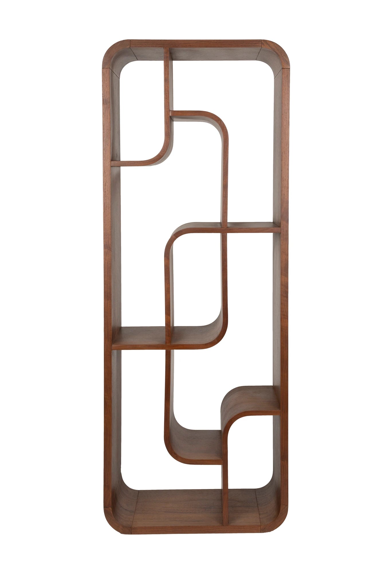 Zuiver Seven Walnut Brown Ash Wood Display Unit