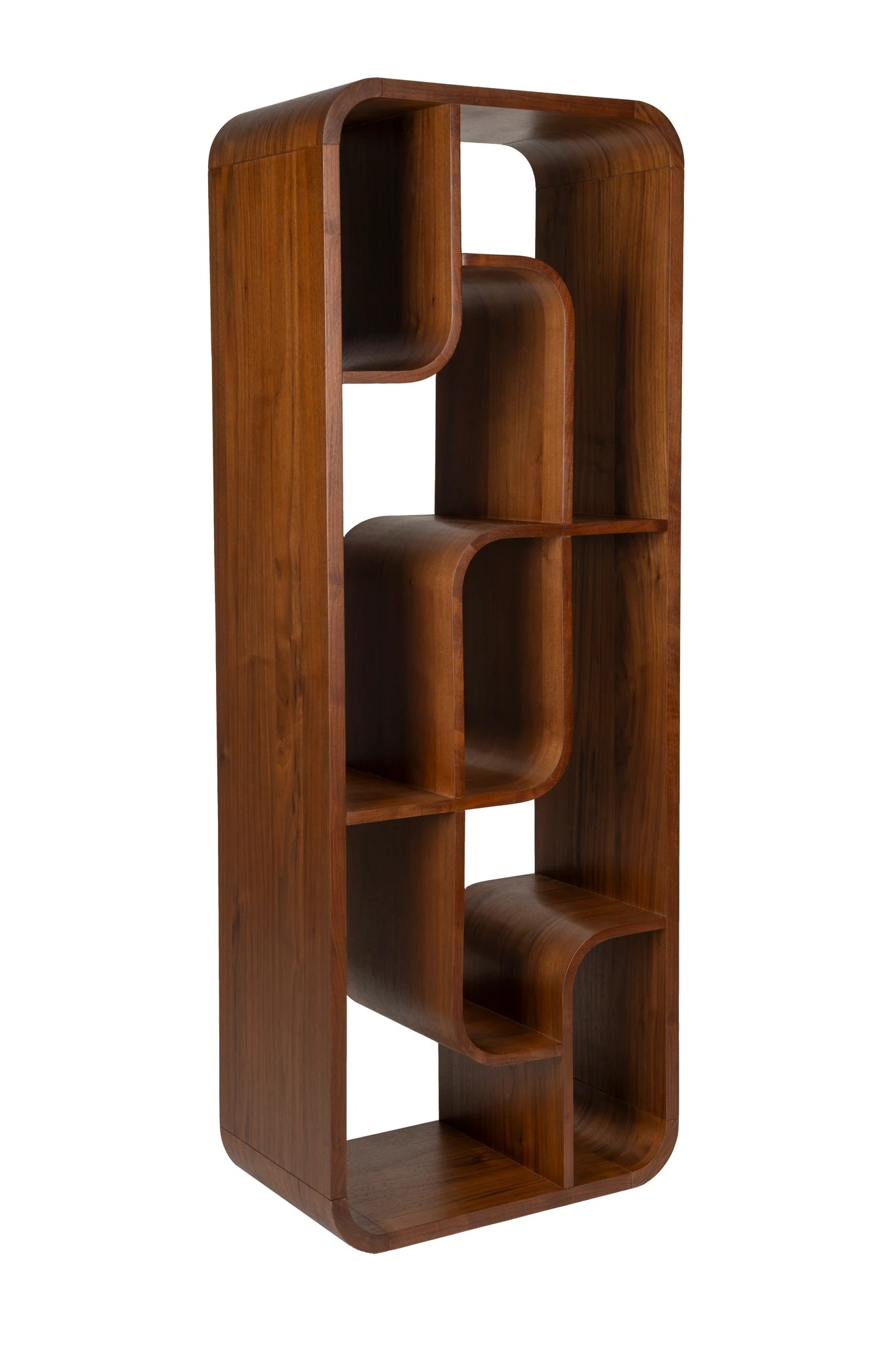 Zuiver Seven Walnut Brown Ash Wood Display Unit