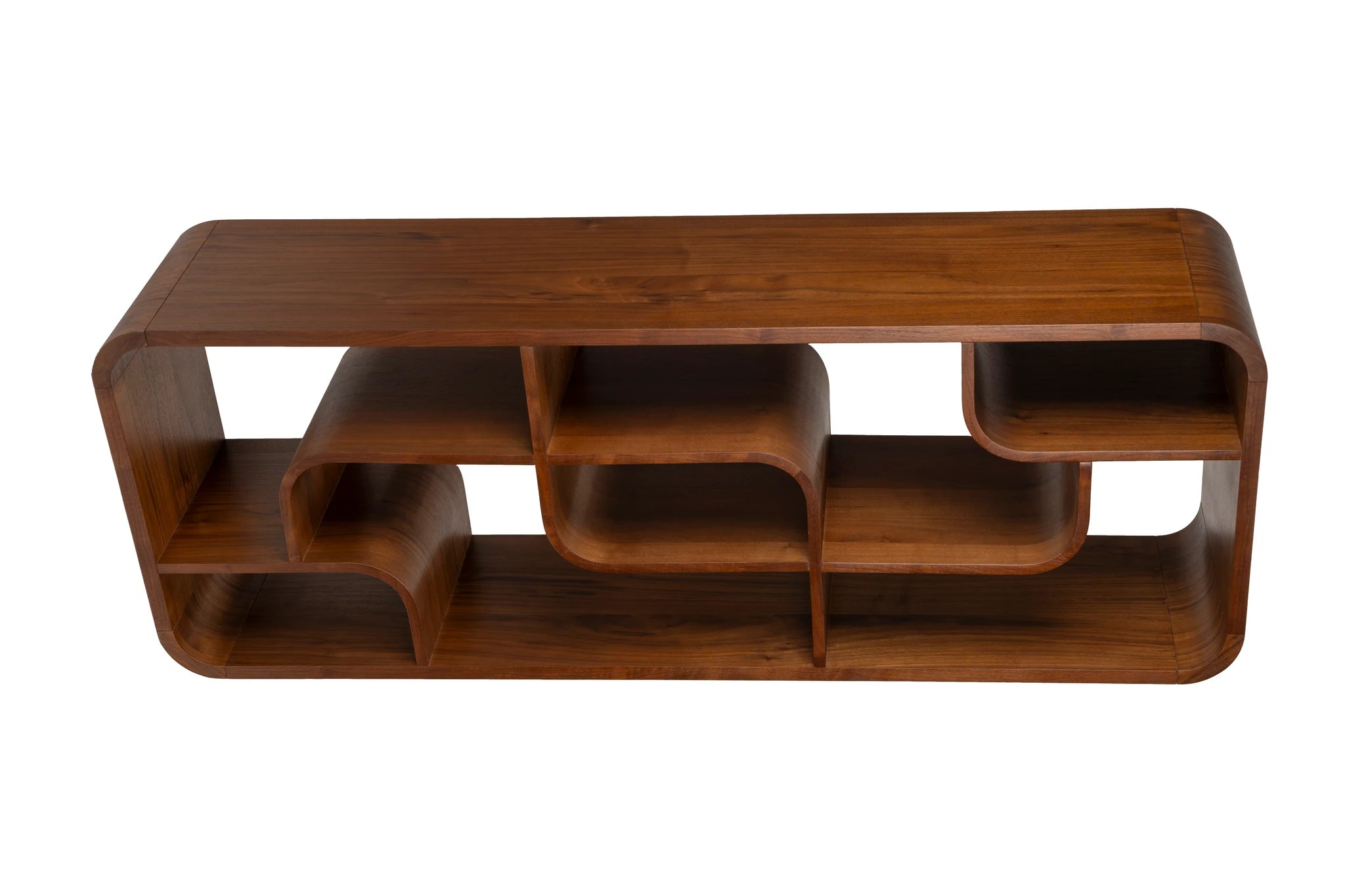 Zuiver Seven Walnut Brown Ash Wood Display Unit