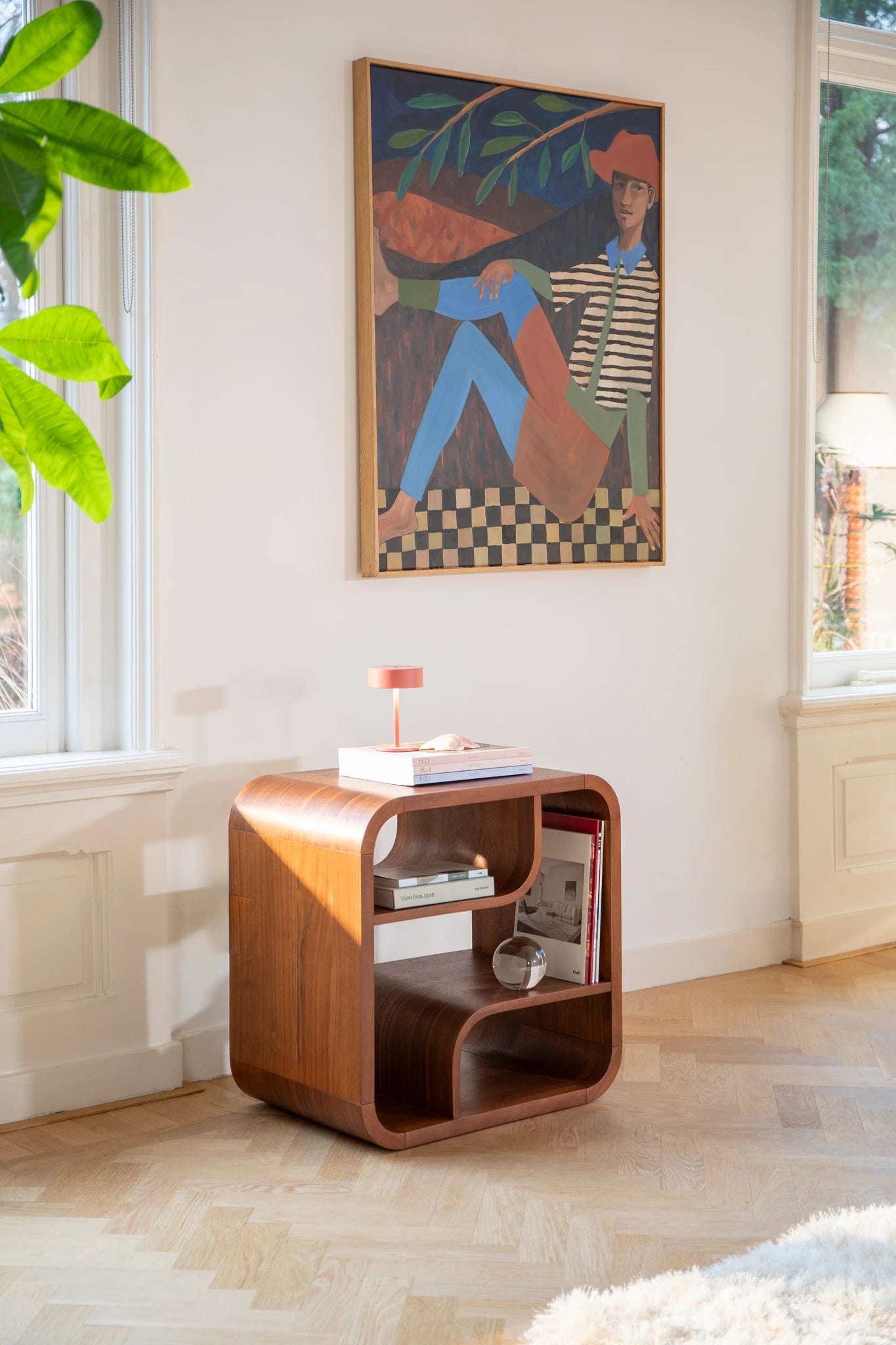 Zuiver Seven Walnut Brown Ash Wood Side Table