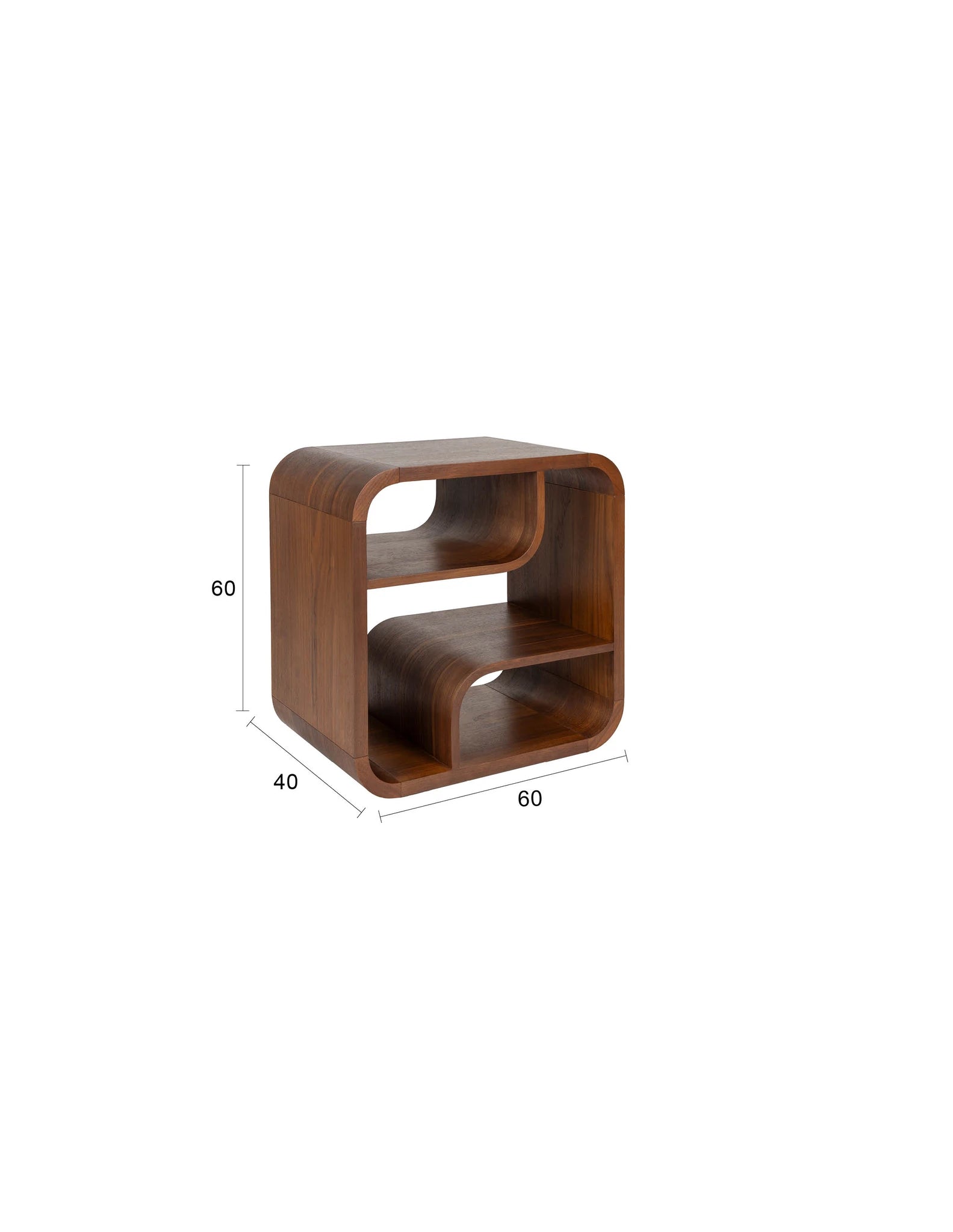Zuiver Seven Walnut Brown Ash Wood Side Table