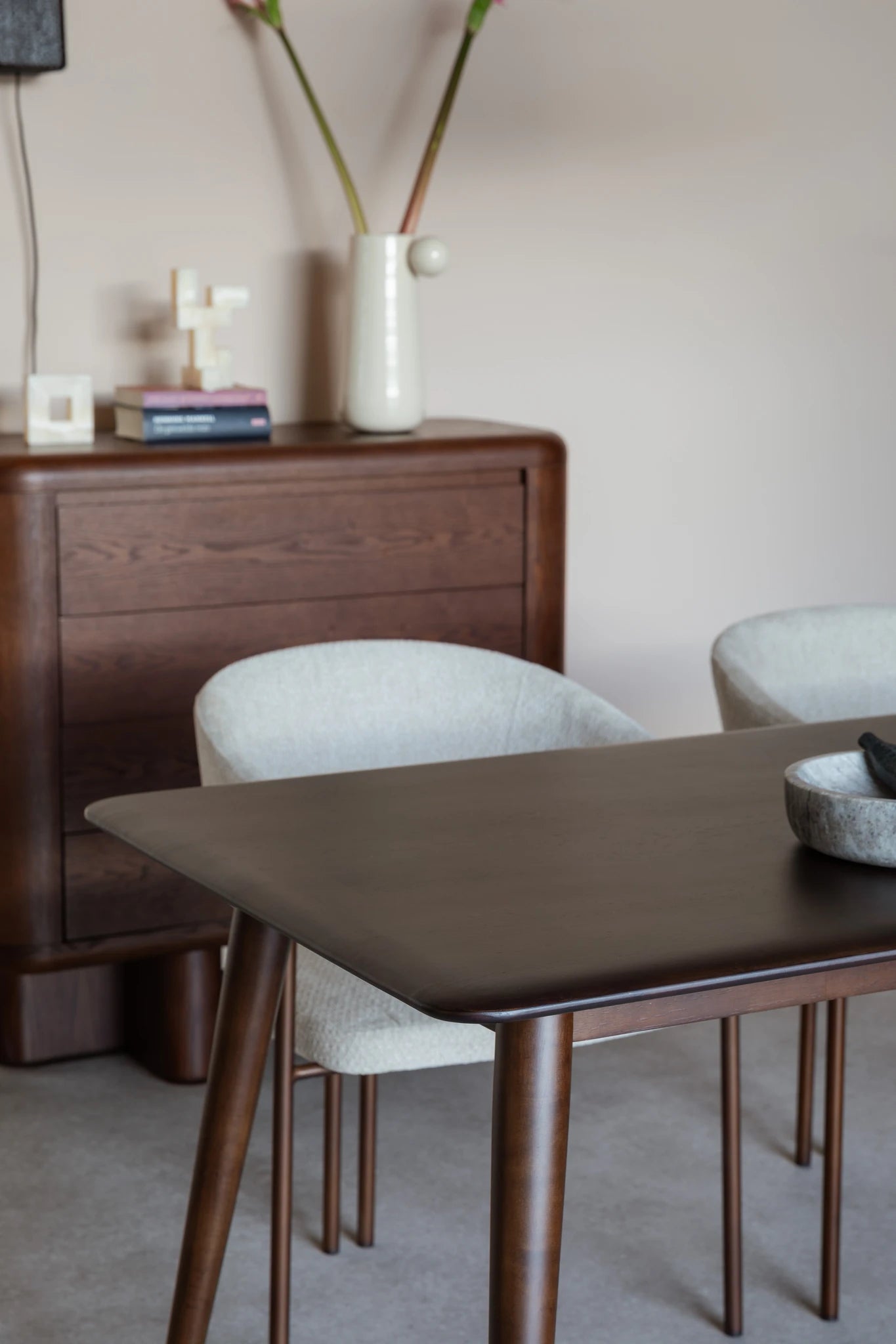 Dutchbone Elroy Brown Rubber Wood Dining Table