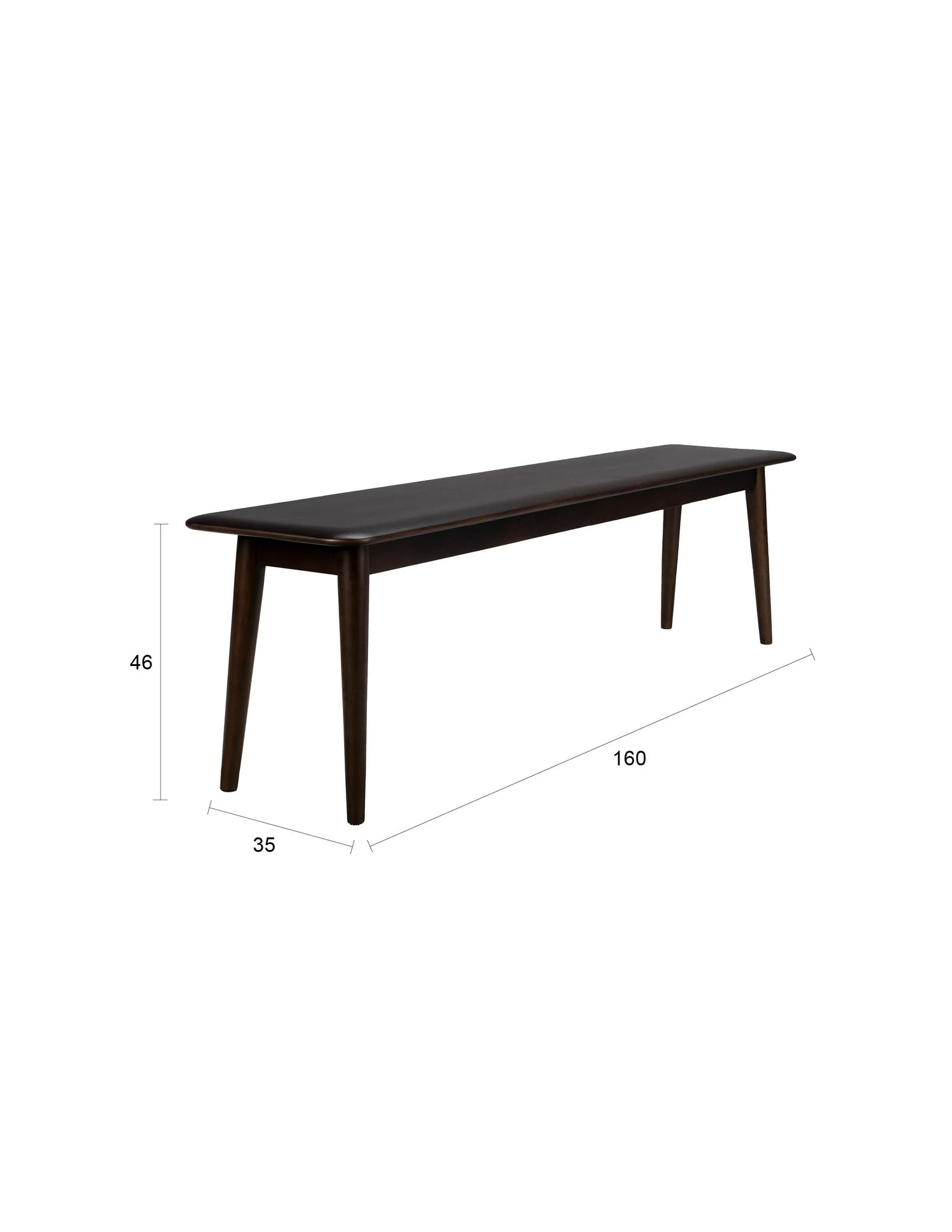Dutchbone Elroy Brown Wood Dining Bench