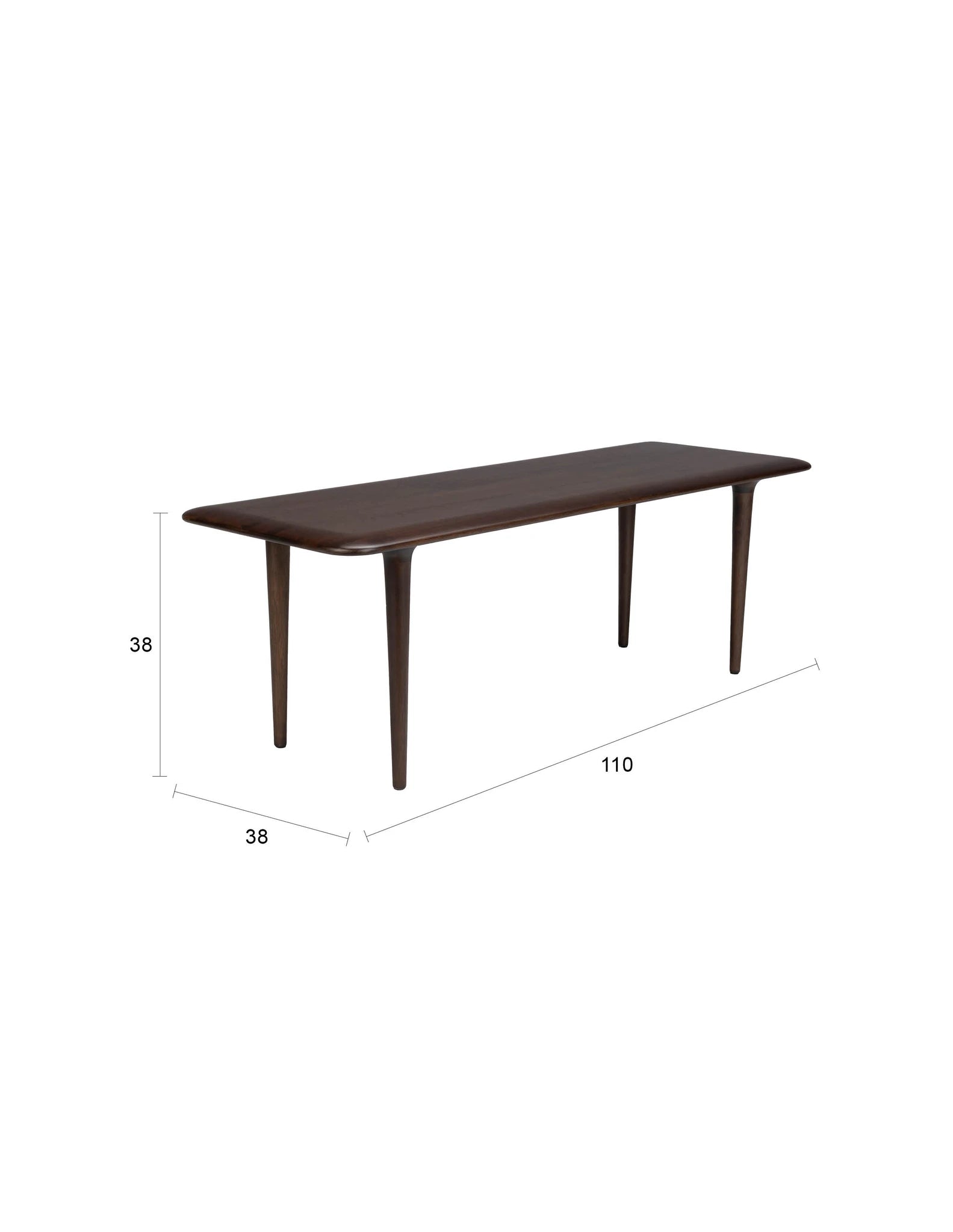 Dutchbone Elroy Brown Rubber Wood Coffee Table Large