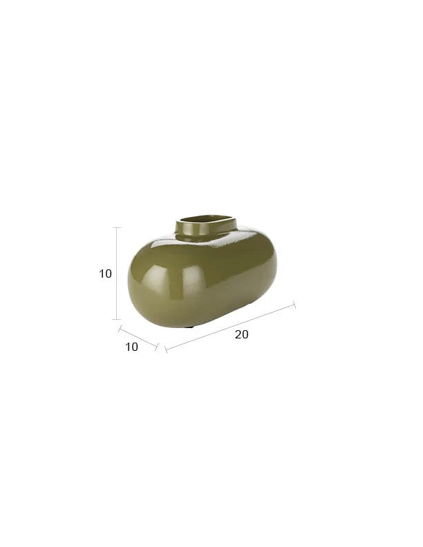 Dutchbone Droplet Green Ceramic Vase Medium