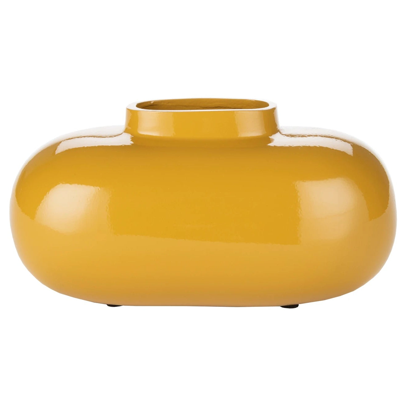 Dutchbone Droplet Ochre Yellow Ceramic Vase Medium
