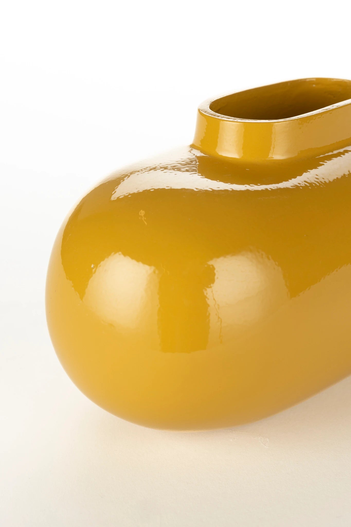 Dutchbone Droplet Ochre Yellow Ceramic Vase Medium