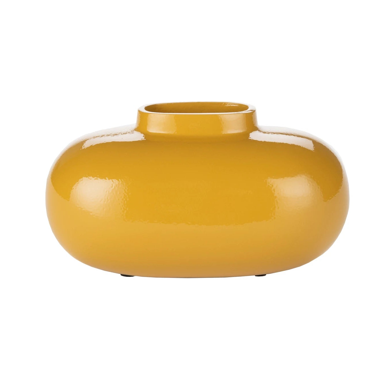 Dutchbone Droplet Ochre Yellow Ceramic Vase Small