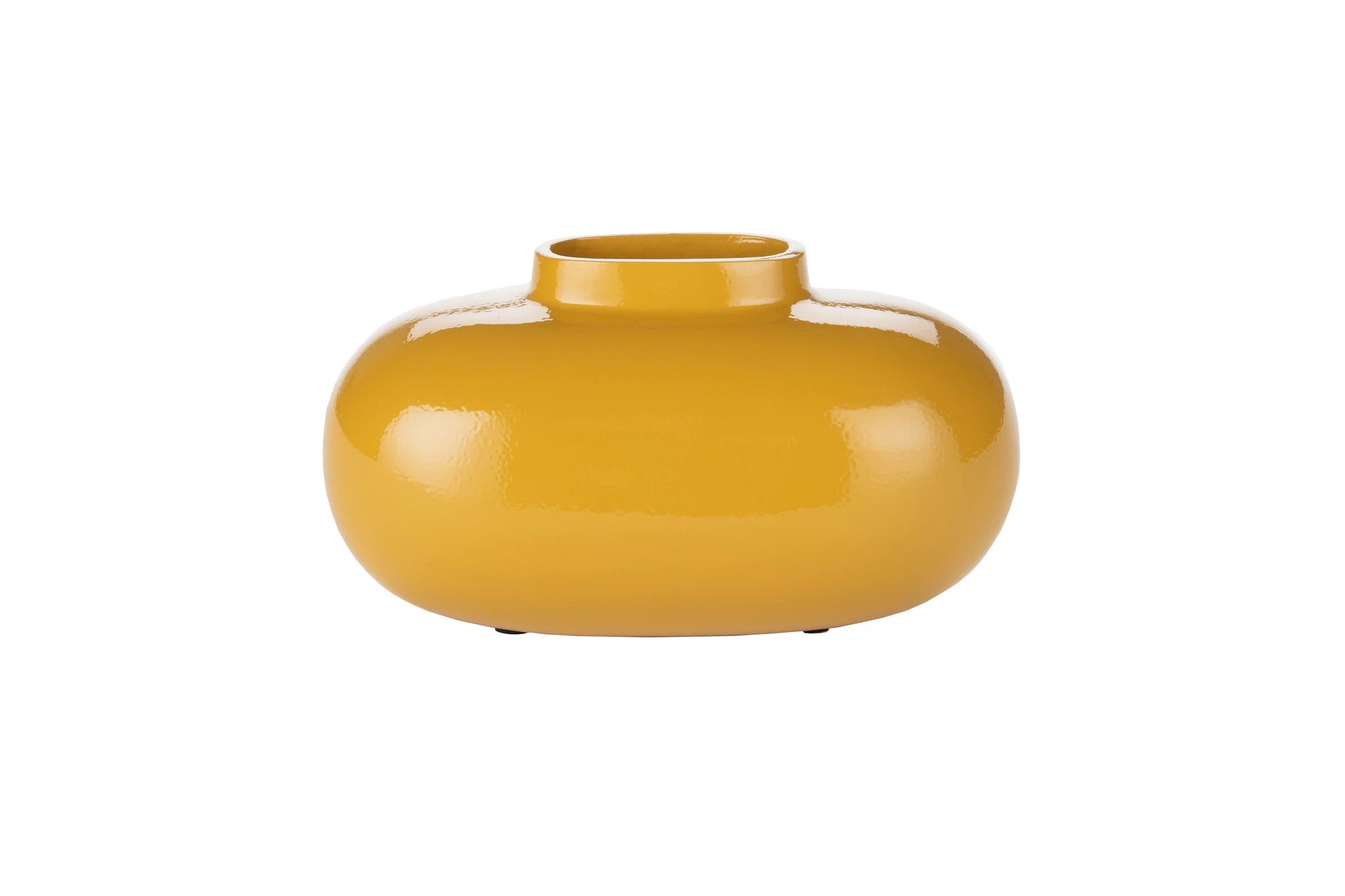 Dutchbone Droplet Ochre Yellow Ceramic Vase Small