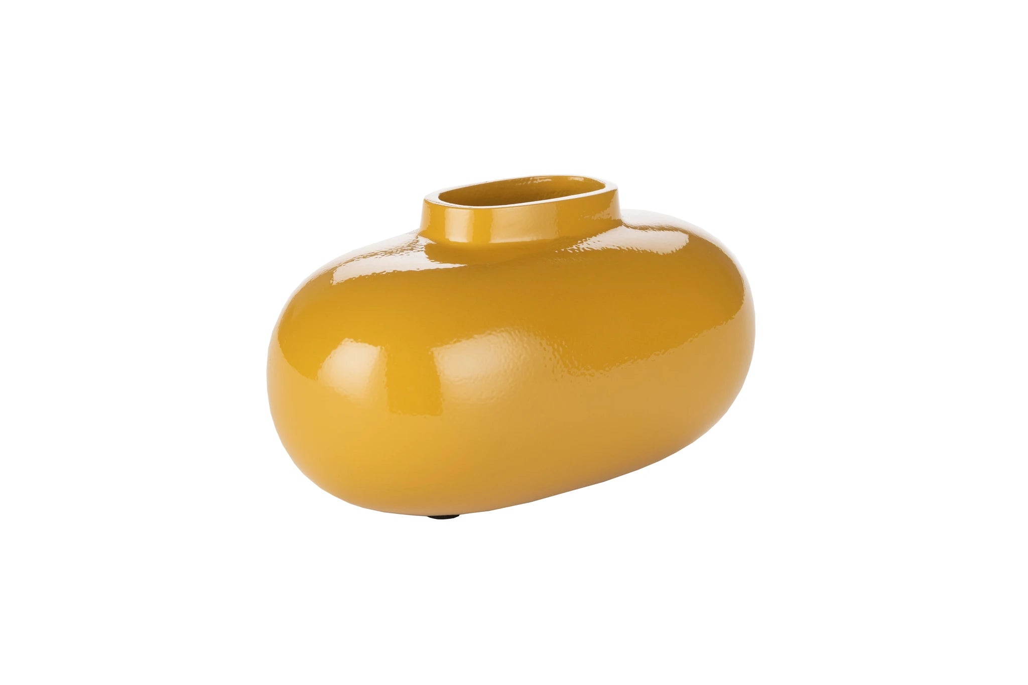 Dutchbone Droplet Ochre Yellow Ceramic Vase Small