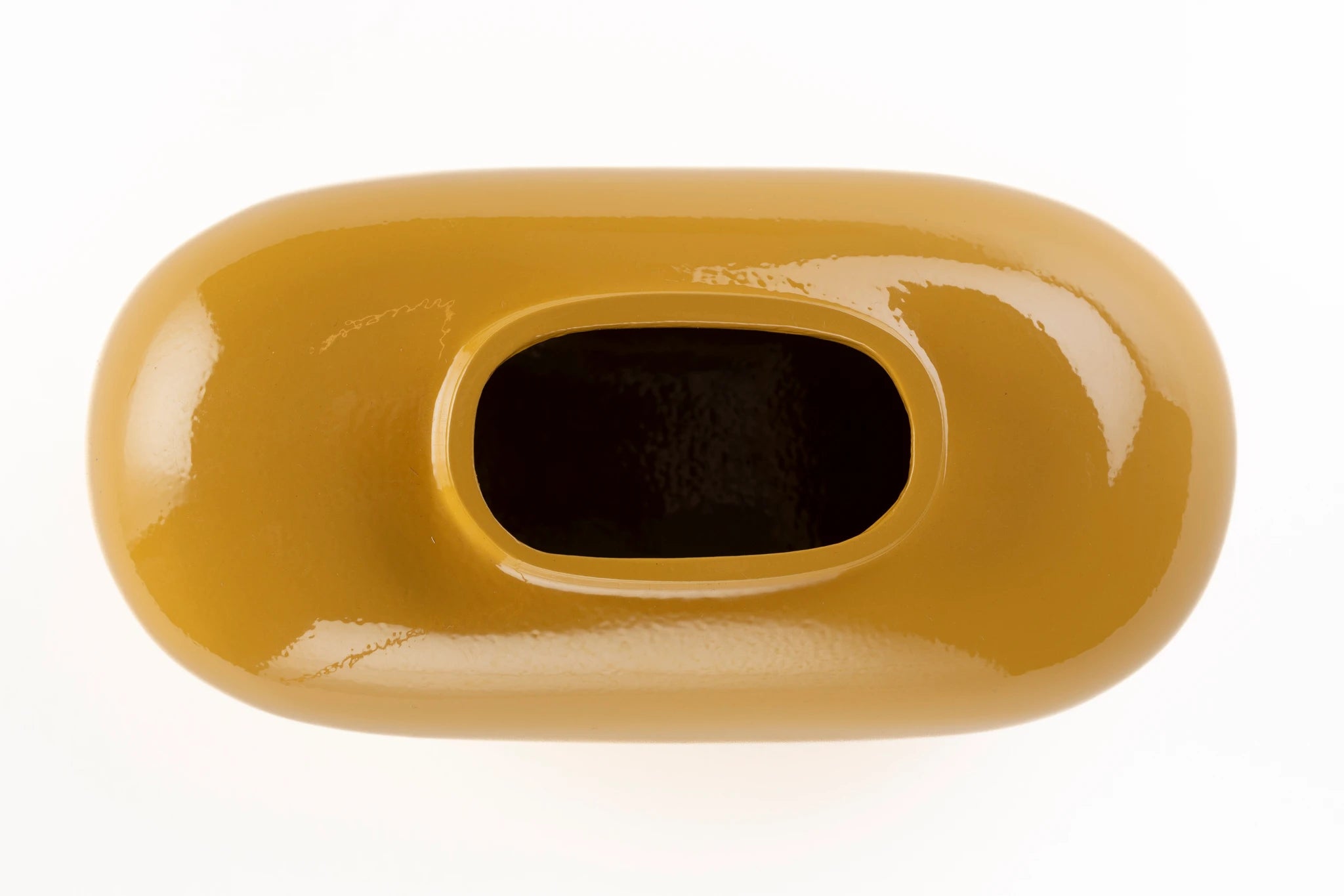 Dutchbone Droplet Ochre Yellow Ceramic Vase Small