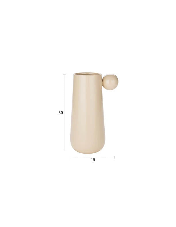 Dutchbone Dot Bordeaux Red Ceramic Vase Large