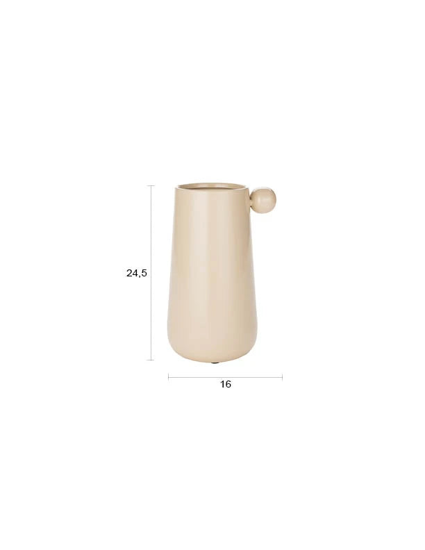 Dutchbone Dot Beige Ceramic Vase Medium