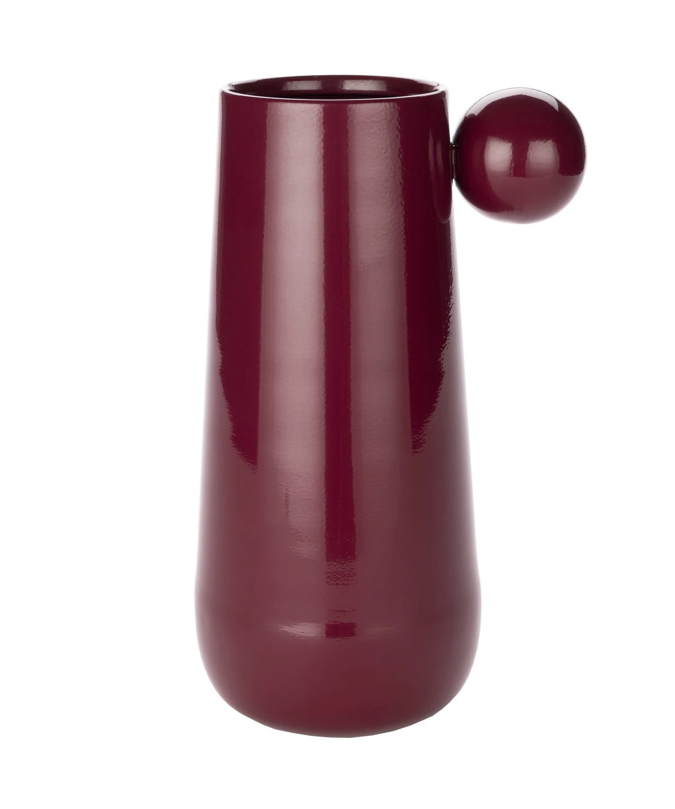 Dutchbone Dot Bordeaux Red Ceramic Vase Large
