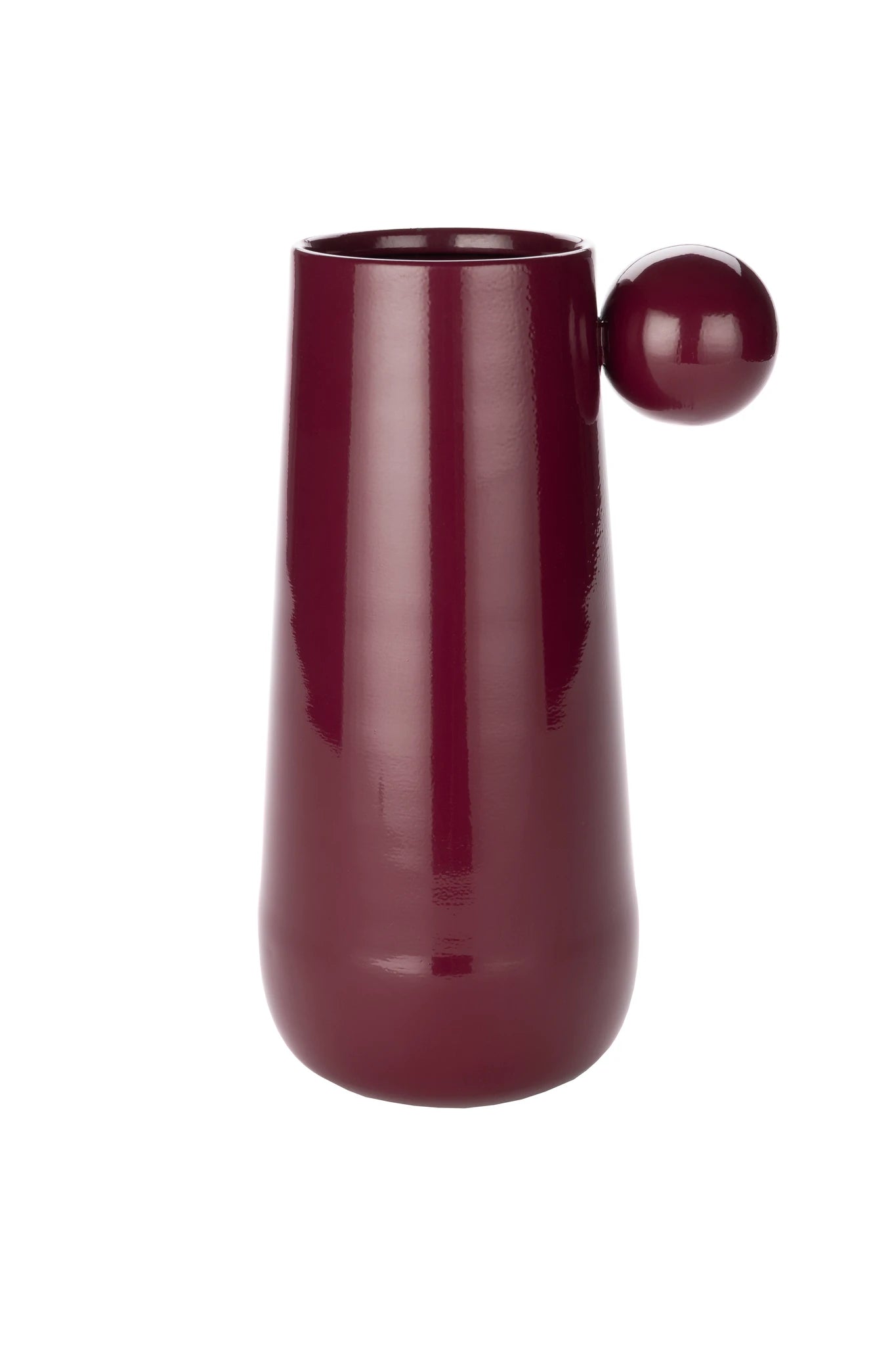 Dutchbone Dot Bordeaux Red Ceramic Vase Large