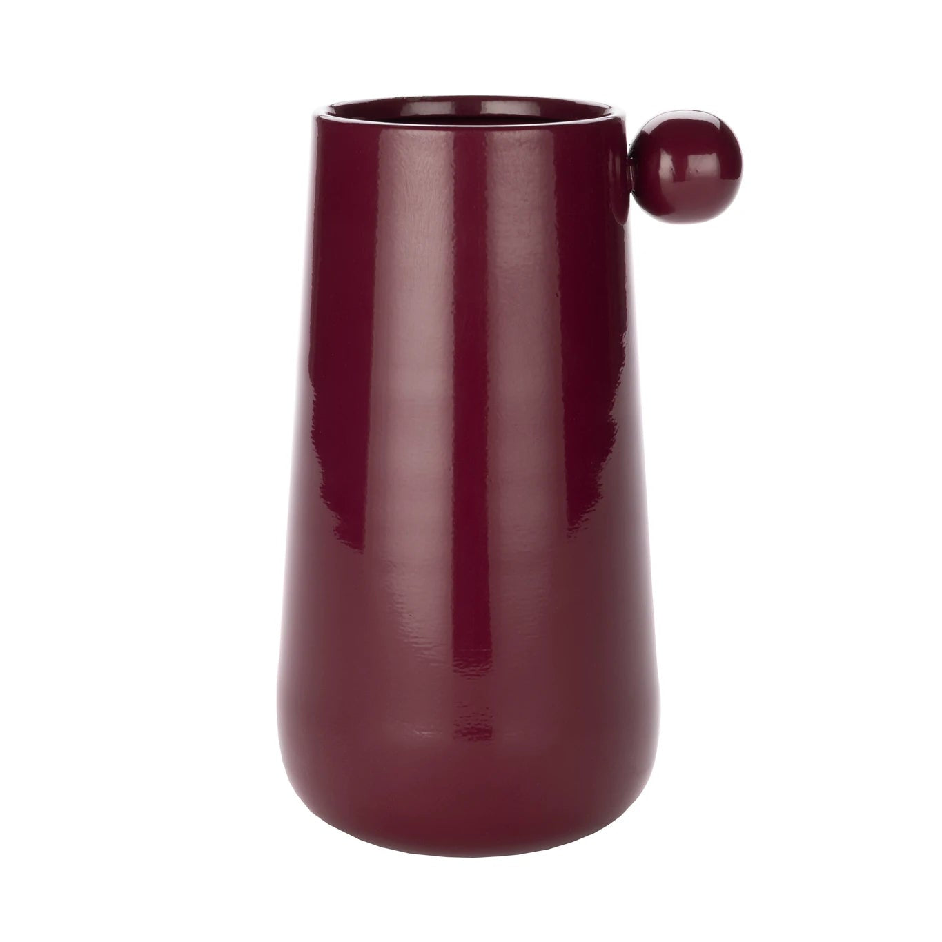 Dutchbone Dot Bordeaux Red Ceramic Vase Medium