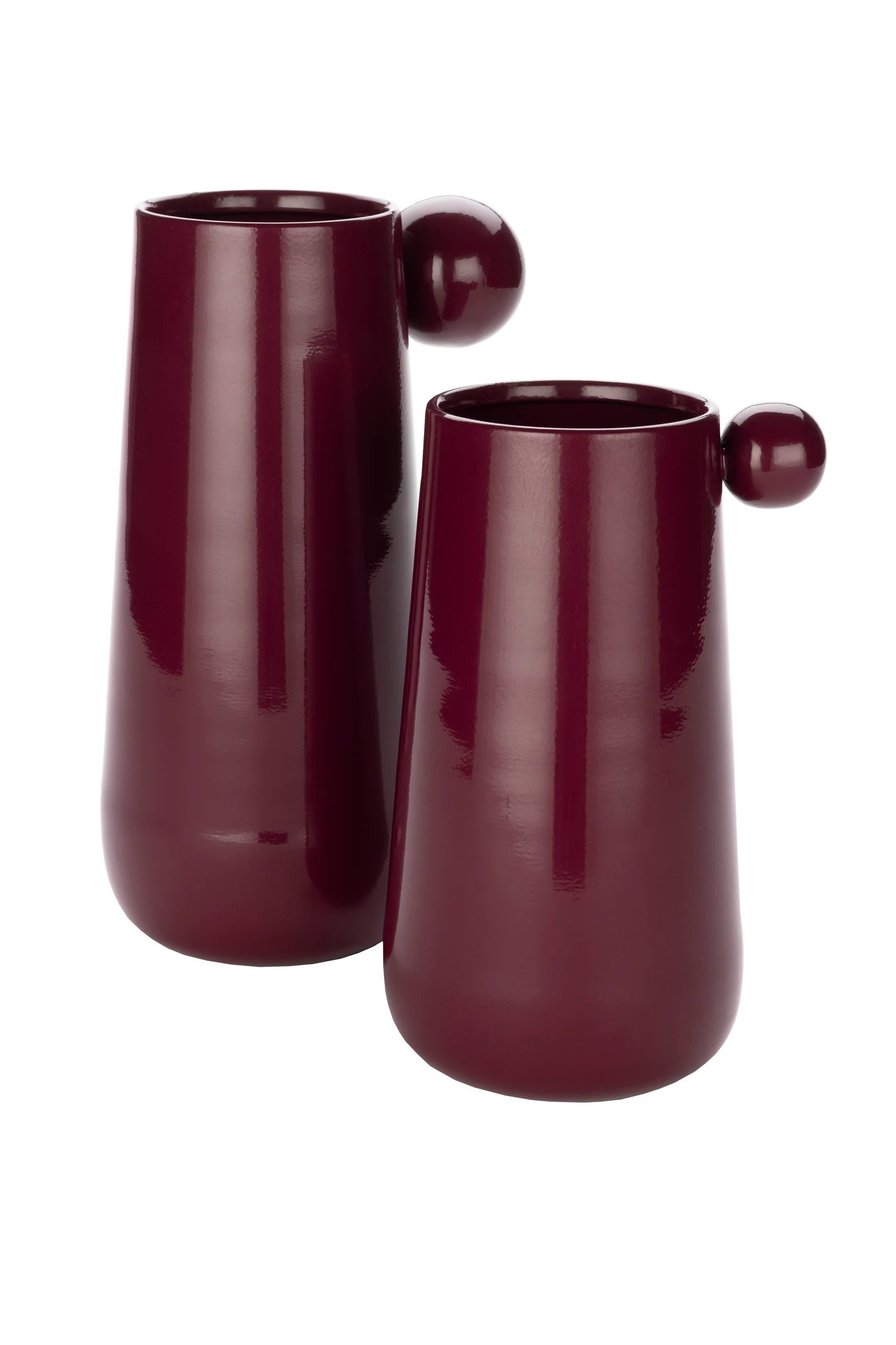 Dutchbone Dot Bordeaux Red Ceramic Vase Medium
