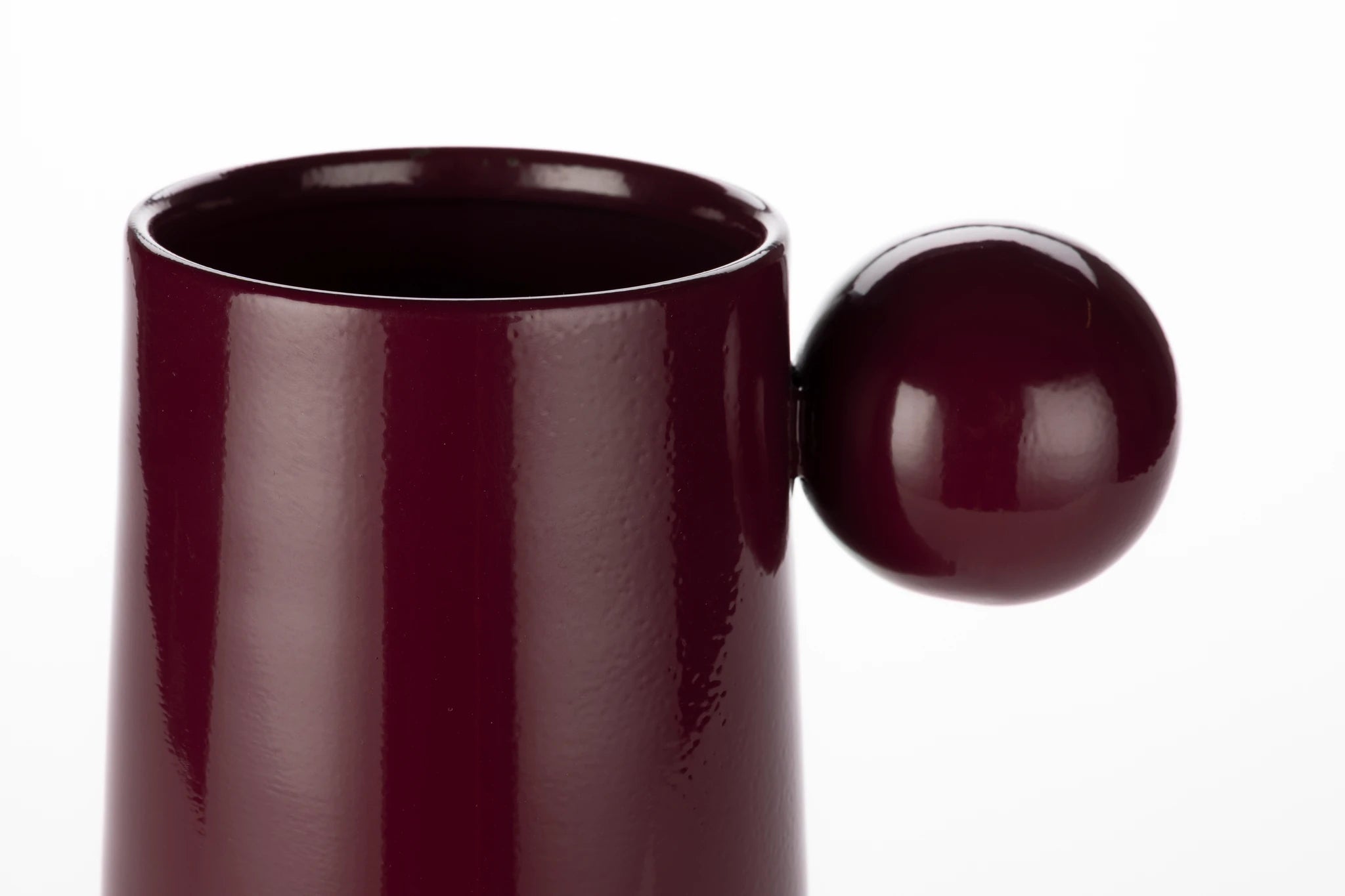 Dutchbone Dot Bordeaux Red Ceramic Vase Medium